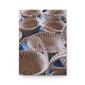 Sweetgrass Baskets at Market Hardcover Journal, Charleston SC Travel Notebook with Matte Hardcover and 150 Lined Pages, Original Photography