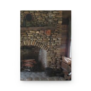 19th Century Fireplace in Tennessee Farmhouse Hardcover Journal, Townsend TN Rustic Travel Notebook for Nature Lovers, Original Photography
