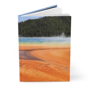 Grand Prismatic Spring at Yellowstone National Park Hardcover Journal, Travel Notebook with Vibrant Full-Color Print, Original Photography