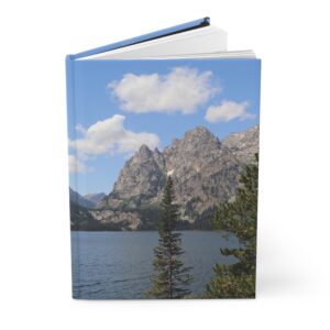Jenny Lake and Mountains Hardcover Journal, Grand Teton National Park Inspired Travel and Nature Notebook, Original Photography