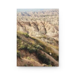 Bighorn Sheep Herd on Hillside in Badlands National Park Scenic Hardcover Journal for Travel and Nature Lovers, Original Photography