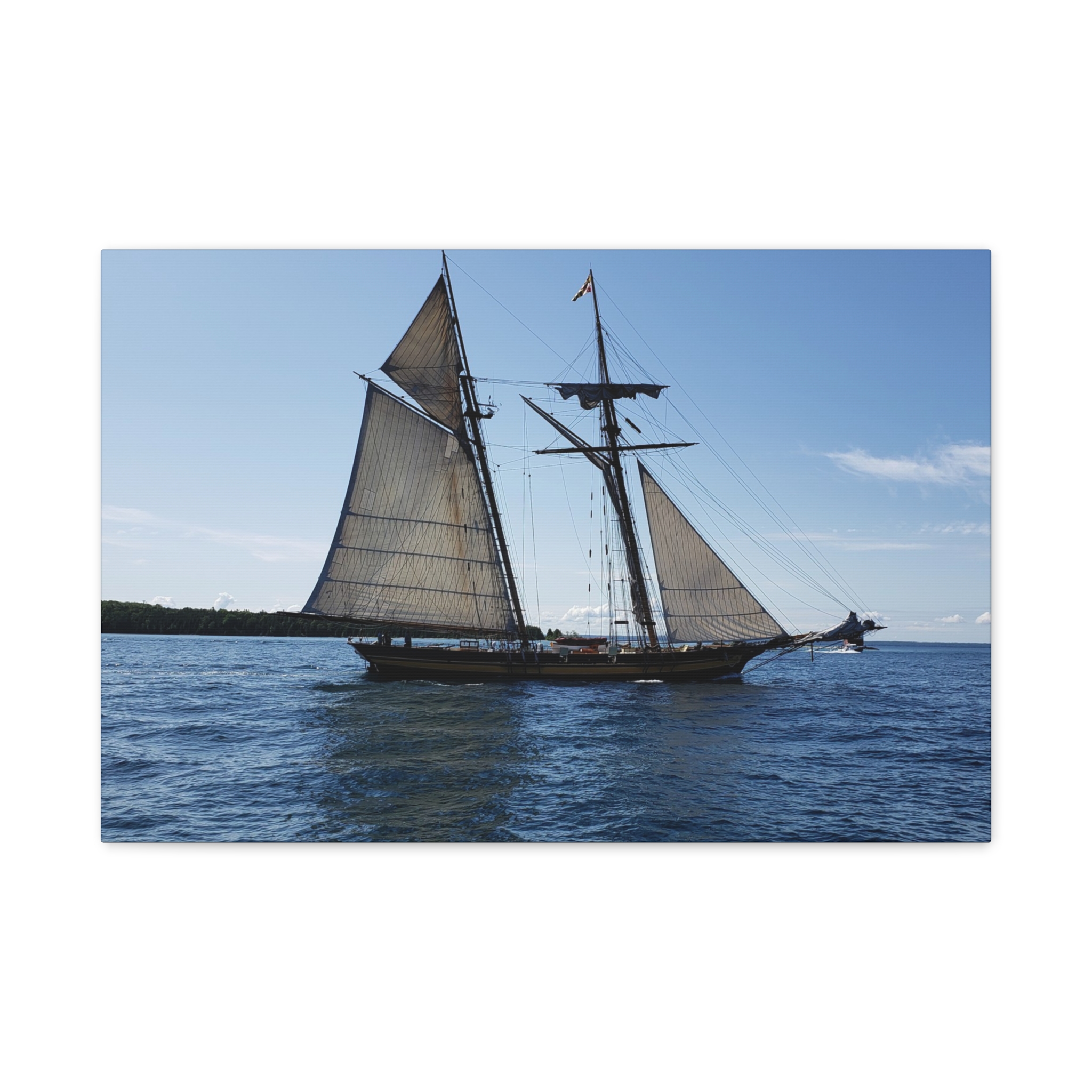 Schooner on Lake Huron near Mackinac Island Wrapped Canvas Wall Art – Great Lakes Nautical Photography – Michigan Sailing Ship Print Ready to Hang - Image 13