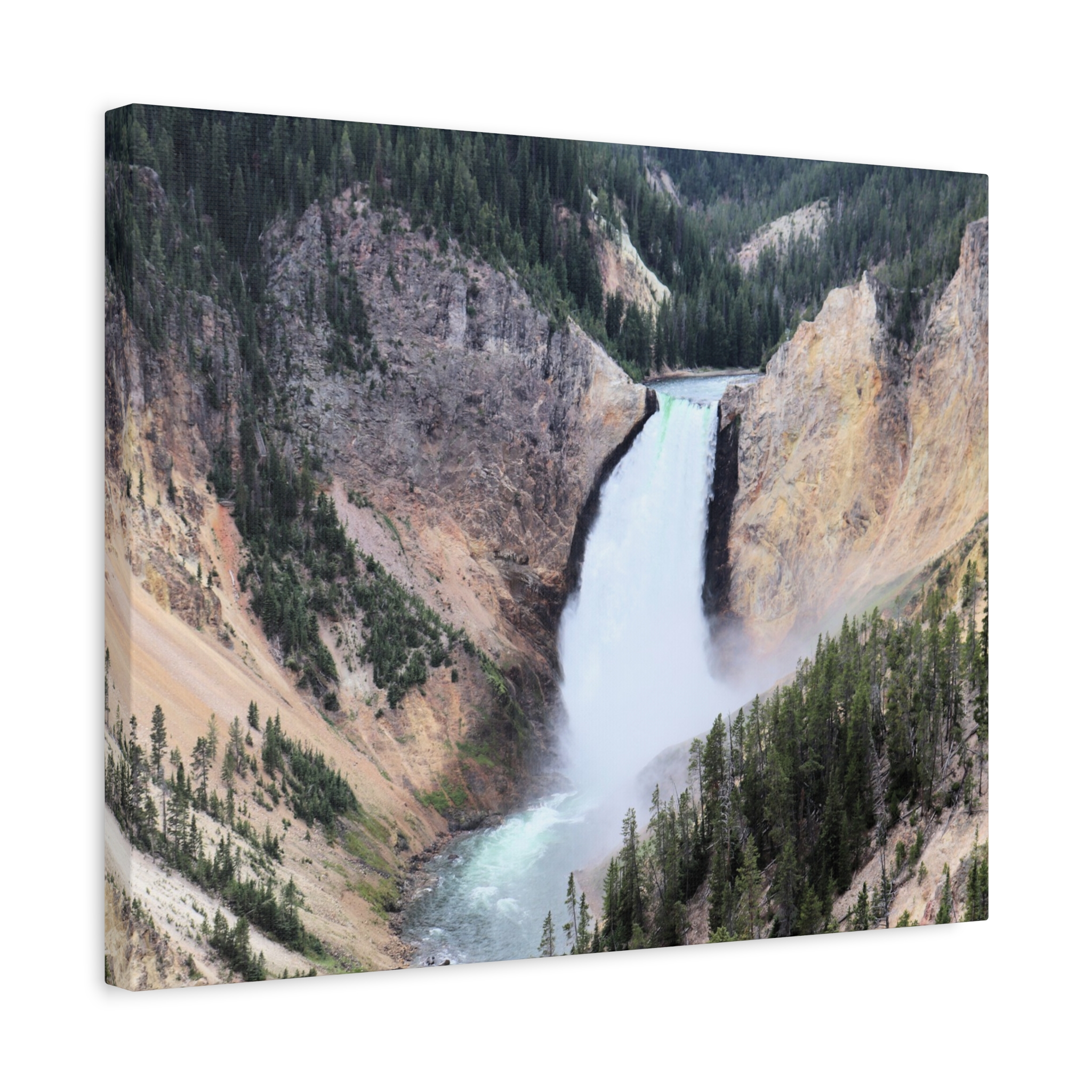 Lower Yellowstone Falls Wrapped Canvas Wall Art | Yellowstone National Park Scenic Waterfall Photography | Ready-to-Hang Nature Décor for Living Room, Office, or Cabin - Image 10