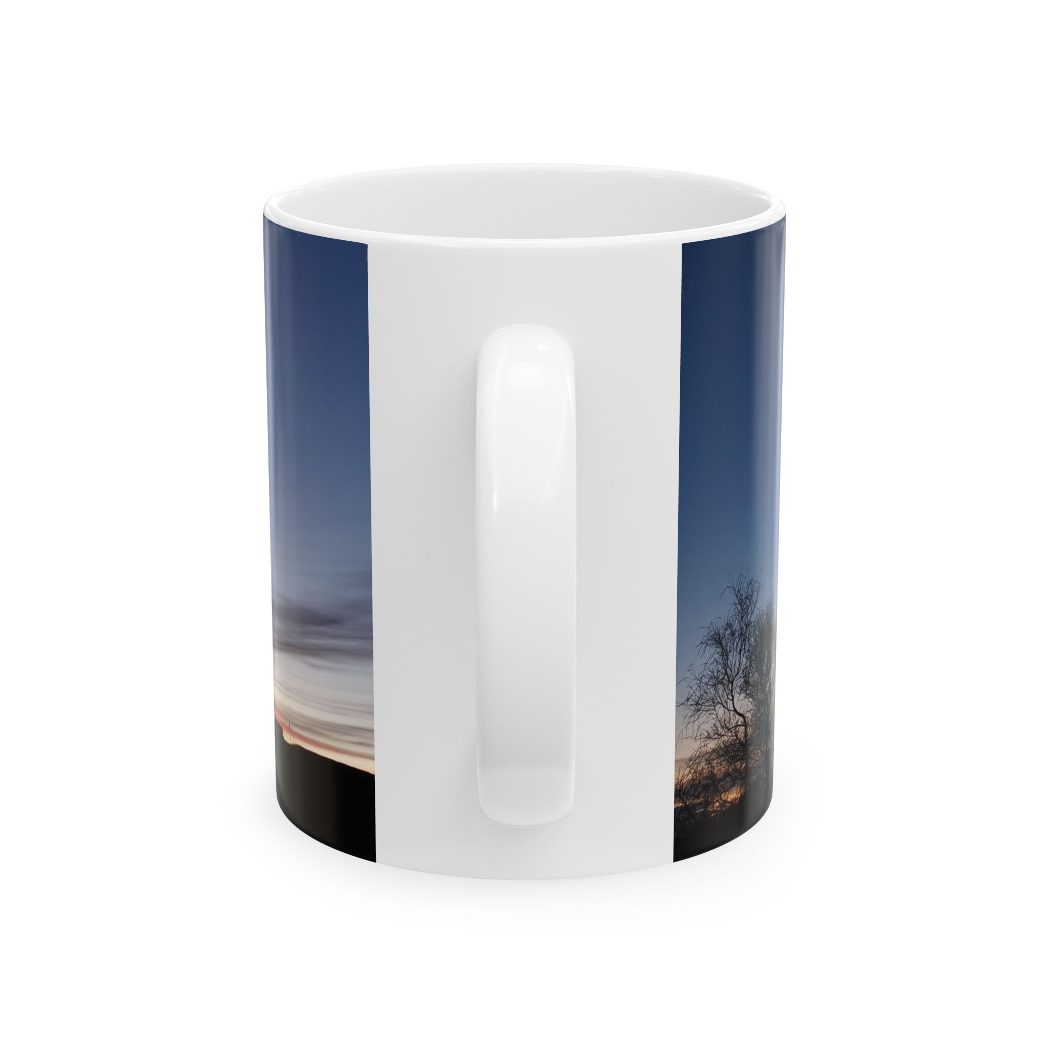 Yuccas at Dusk Ceramic Mug Featuring Caballo New Mexico Landscape Photography by GentleSeas - Image 2