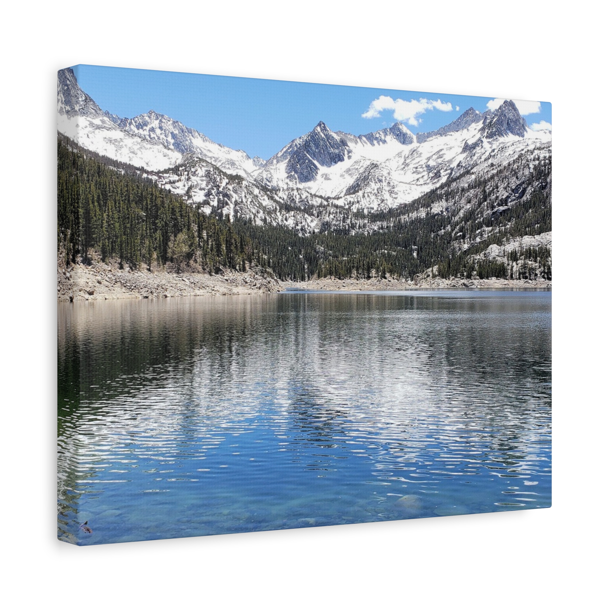 South Lake in Bishop California Wrapped Canvas Wall Art – Sierra Nevada Mountain Lake Photography – Alpine Landscape Print on Canvas - Image 6