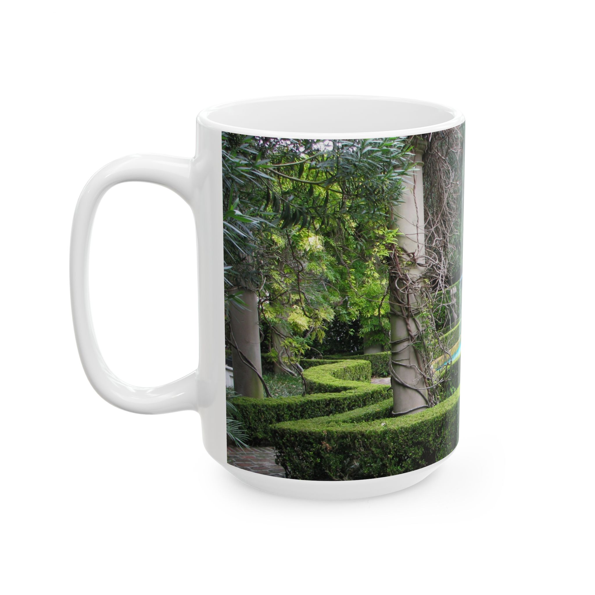 Charleston Garden with Small Fountain Ceramic Wraparound Mug Featuring Original GentleSeas Photography - Nature Inspired Drinkware for Travel and Outdoor Lovers - Image 8