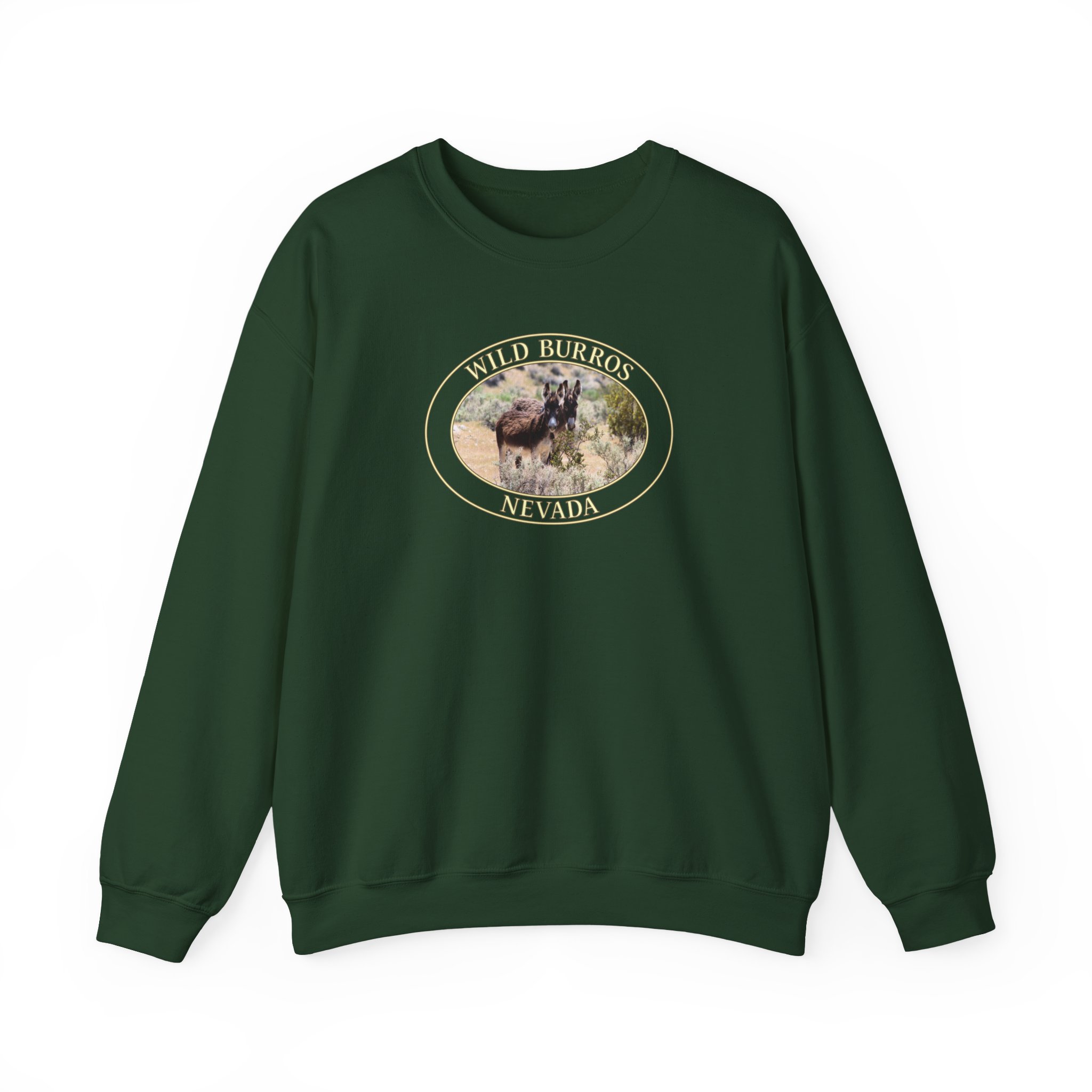 GentleSeas Wild Donkey Couple Crewneck Sweatshirt Featuring Original Western Nevada Photography - Image 15