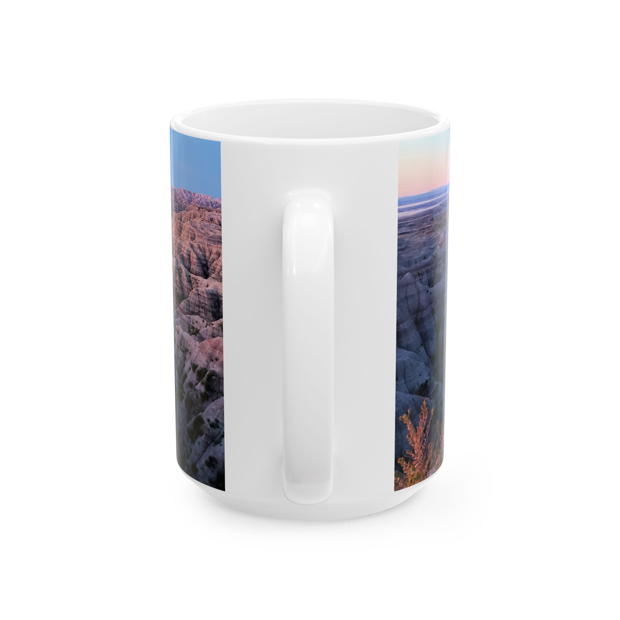 Sunrise Over Pink Sandstone Buttes at Badlands National Park Ceramic Wraparound Mug, Scenic Nature Photography Coffee Cup, Original GentleSeas Photography - Image 7