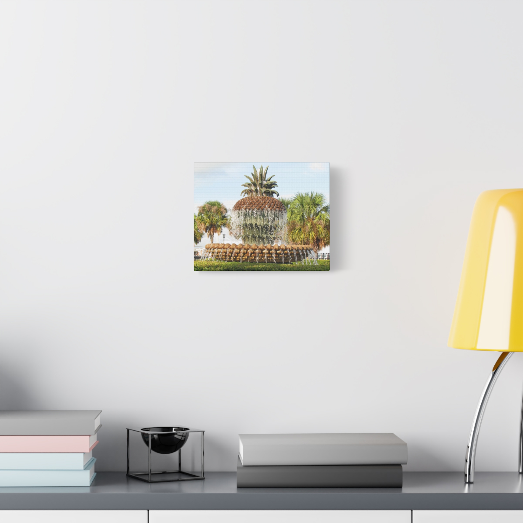 Wrapped Canvas Wall Art of Pineapple Fountain in Charleston South Carolina – Riley Waterfront Park Southern Coastal Décor Landmark Photography - Image 3
