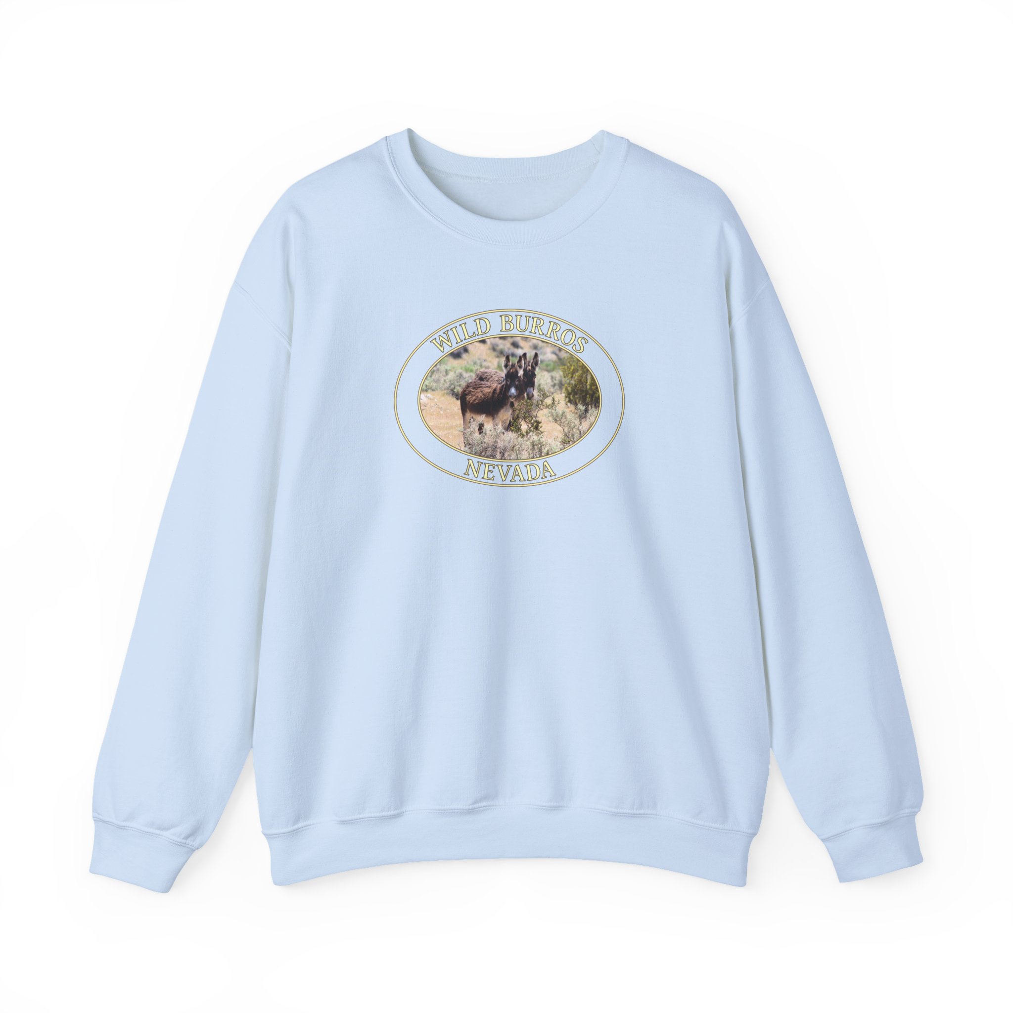 GentleSeas Wild Donkey Couple Crewneck Sweatshirt Featuring Original Western Nevada Photography - Image 17
