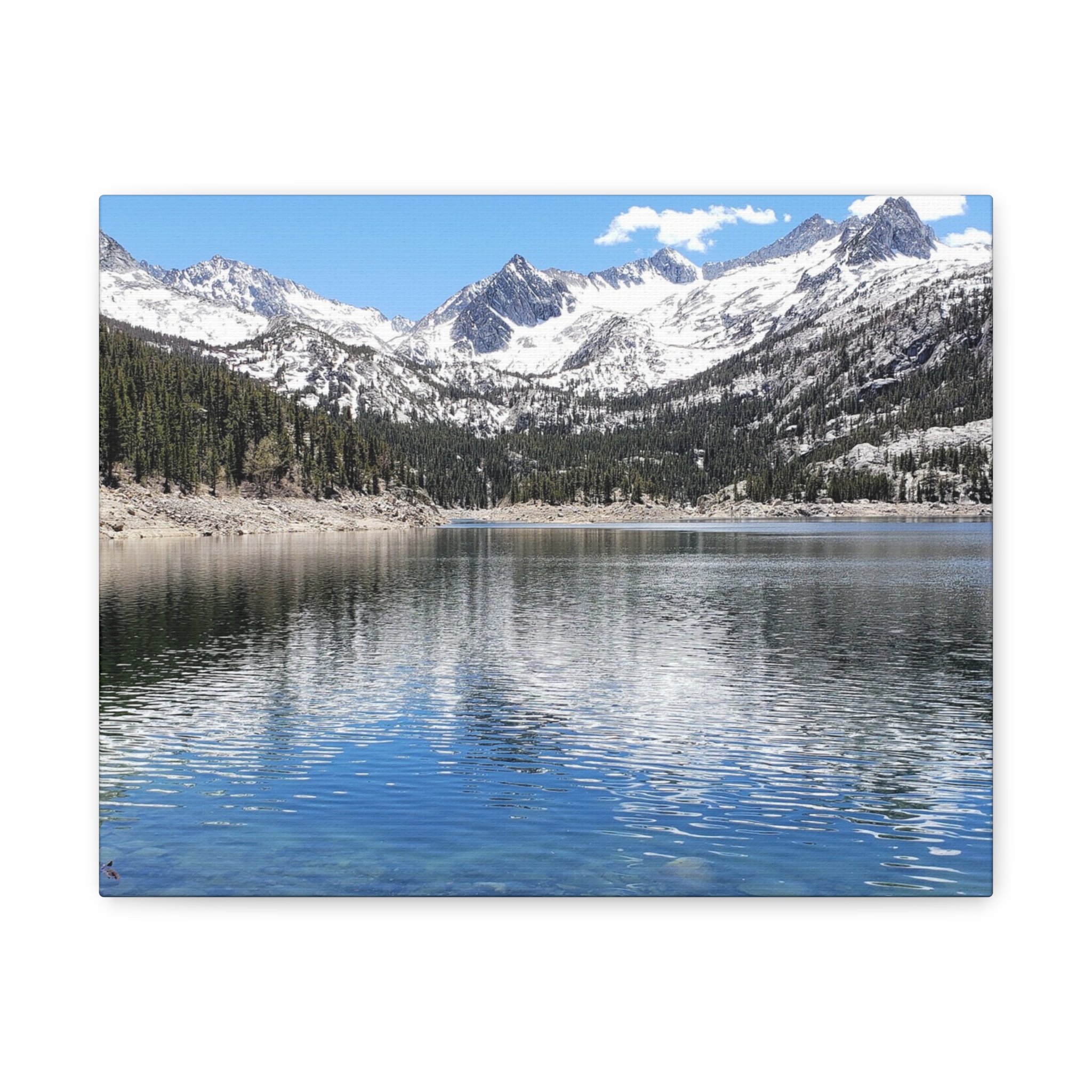 South Lake in Bishop California Wrapped Canvas Wall Art – Sierra Nevada Mountain Lake Photography – Alpine Landscape Print on Canvas - Image 5
