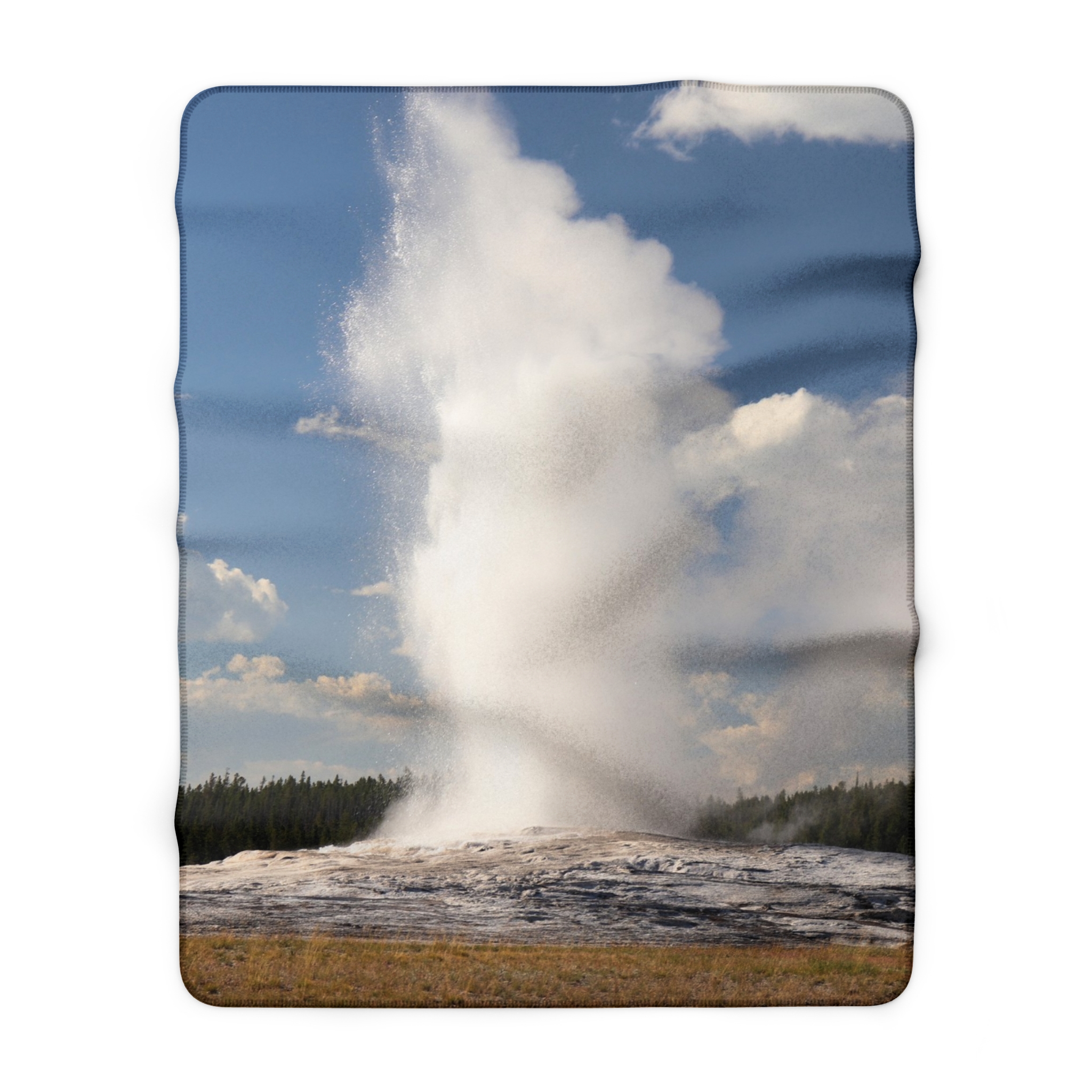 GentleSeas Sherpa Fleece Blanket Featuring Old Faithful Geyser Eruption at Yellowstone National Park - Image 9