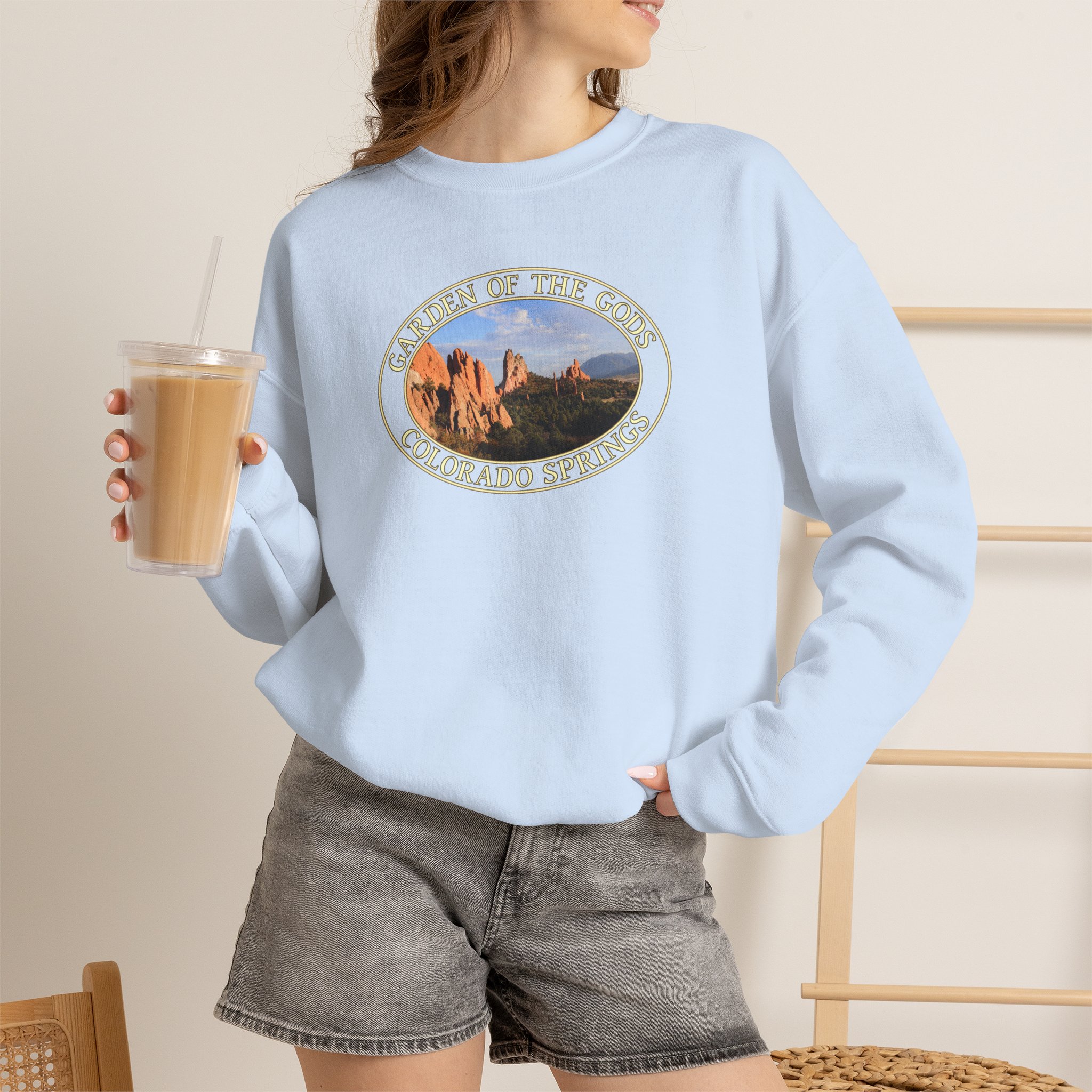 GentleSeas Unique Rock Formations Crewneck Sweatshirt - Garden of the Gods Colorado Springs Scenic Photography - Image 16