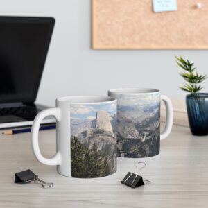 Yosemite National Park Ceramic Mug Featuring Half Dome & Vernal & Nevada Falls, 11oz & 15oz Nature Photography Drinkware, Original GentleSeas Photography