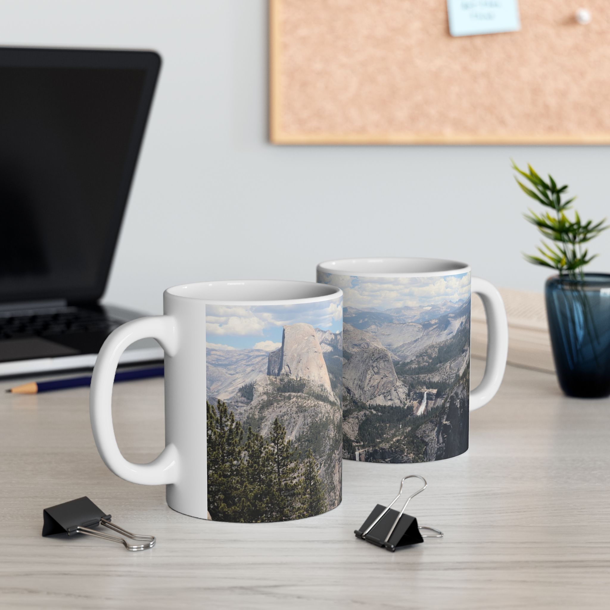 Yosemite National Park Ceramic Mug Featuring Half Dome & Vernal & Nevada Falls, 11oz & 15oz Nature Photography Drinkware, Original GentleSeas Photography