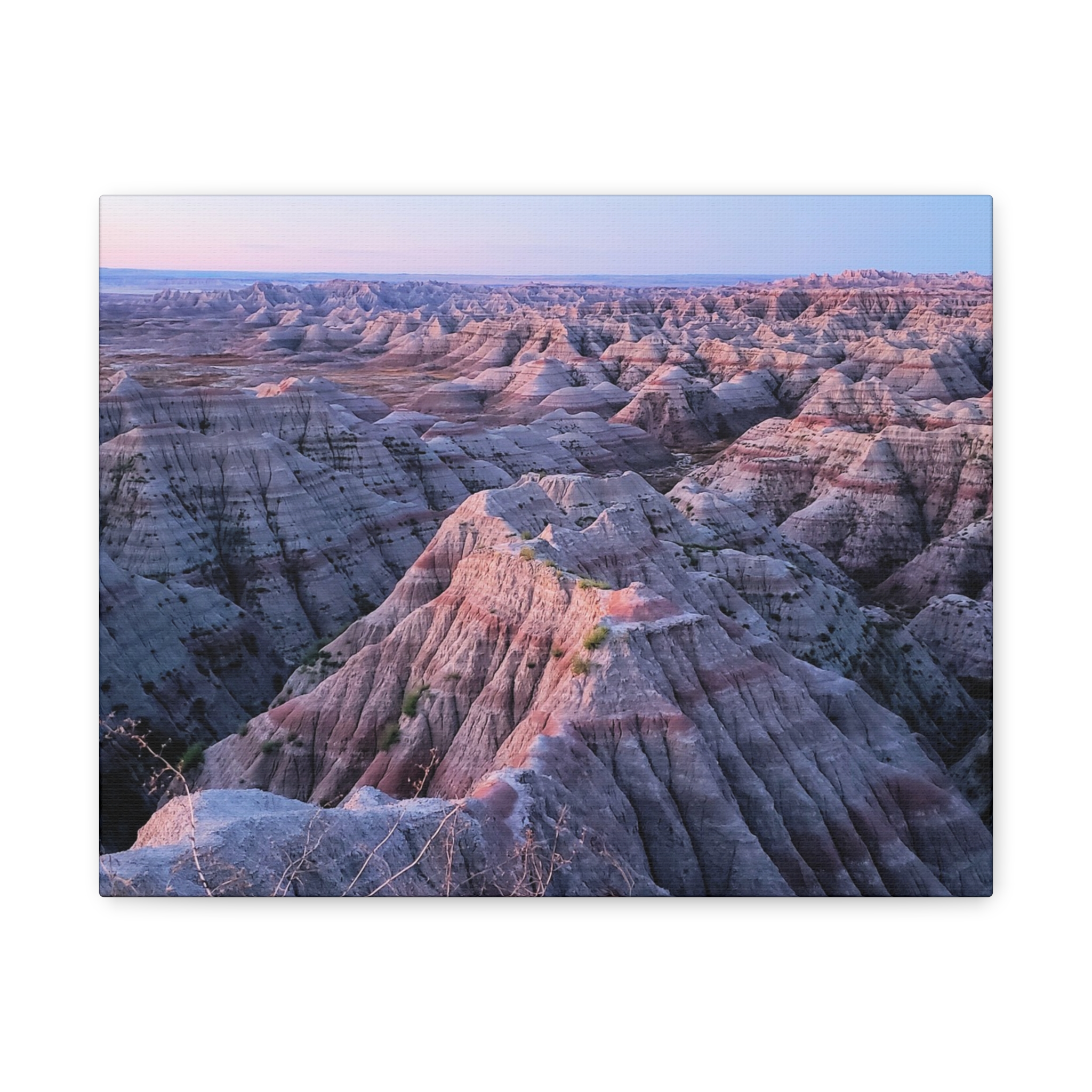 Sunrise over Buttes and Cliffs at Badlands National Park South Dakota | Wrapped Canvas Wall Art | Vibrant Pastel Sky and Desert Landscape for Rustic, Modern, or Nature-Inspired Home Décor - Image 5