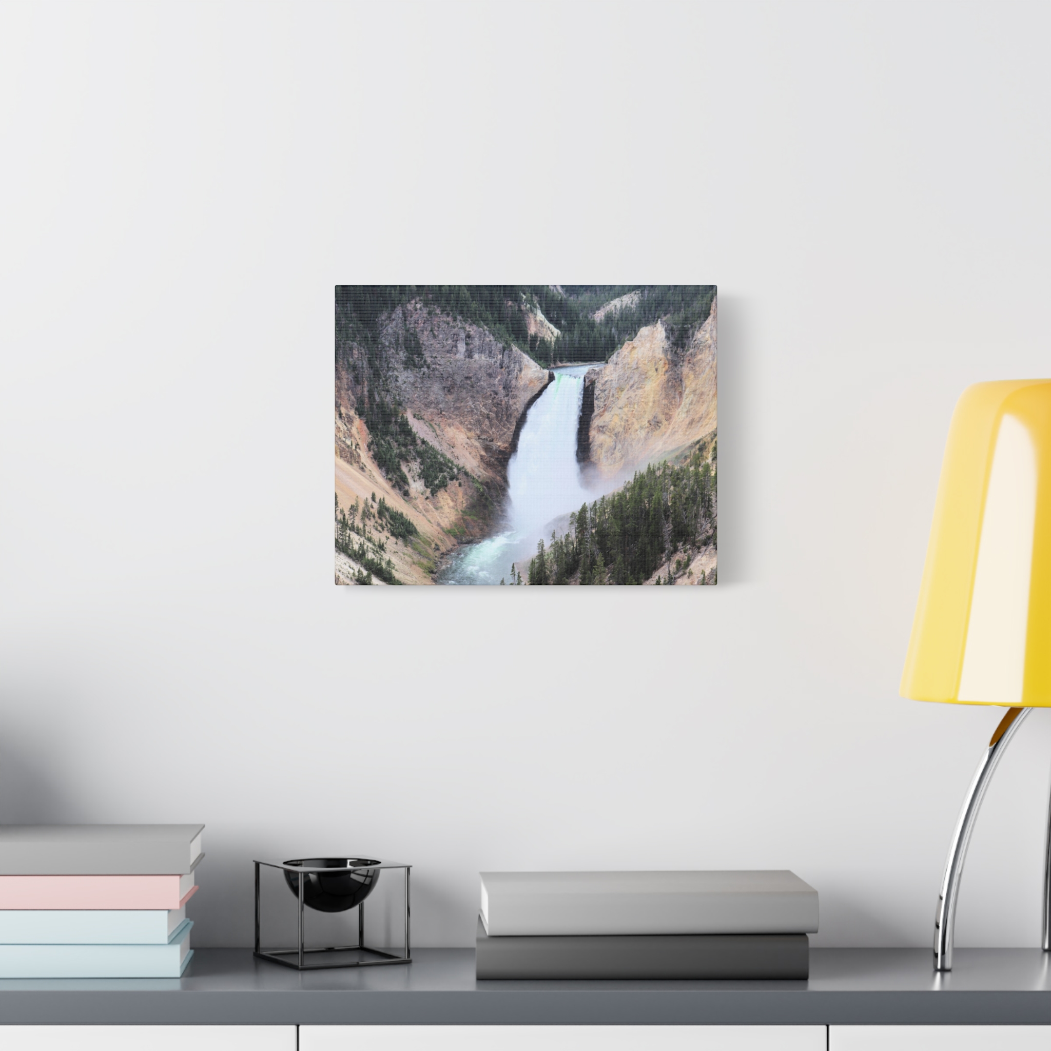 Lower Yellowstone Falls Wrapped Canvas Wall Art | Yellowstone National Park Scenic Waterfall Photography | Ready-to-Hang Nature Décor for Living Room, Office, or Cabin - Image 7