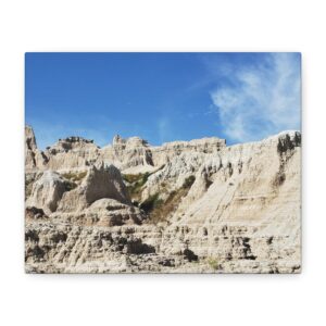 Wrapped Canvas Wall Art – Sandstone Buttes and Rugged Rock Formations at Badlands National Park, South Dakota – Scenic Western Landscape Photography