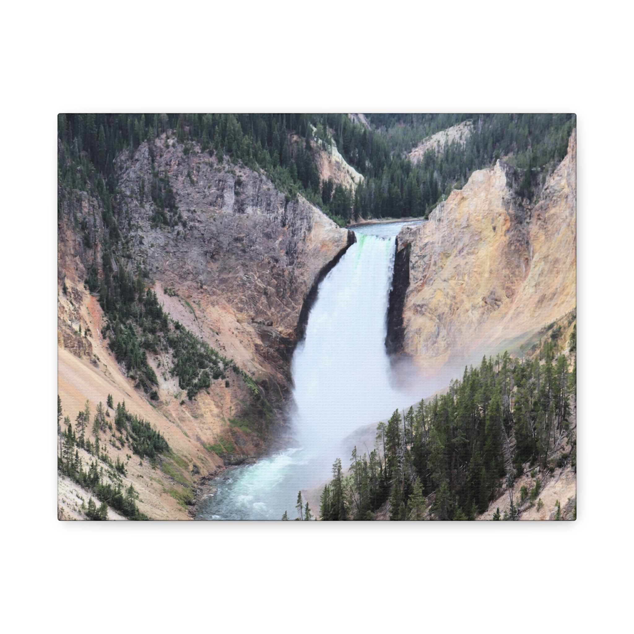Lower Yellowstone Falls Wrapped Canvas Wall Art | Yellowstone National Park Scenic Waterfall Photography | Ready-to-Hang Nature Décor for Living Room, Office, or Cabin - Image 5