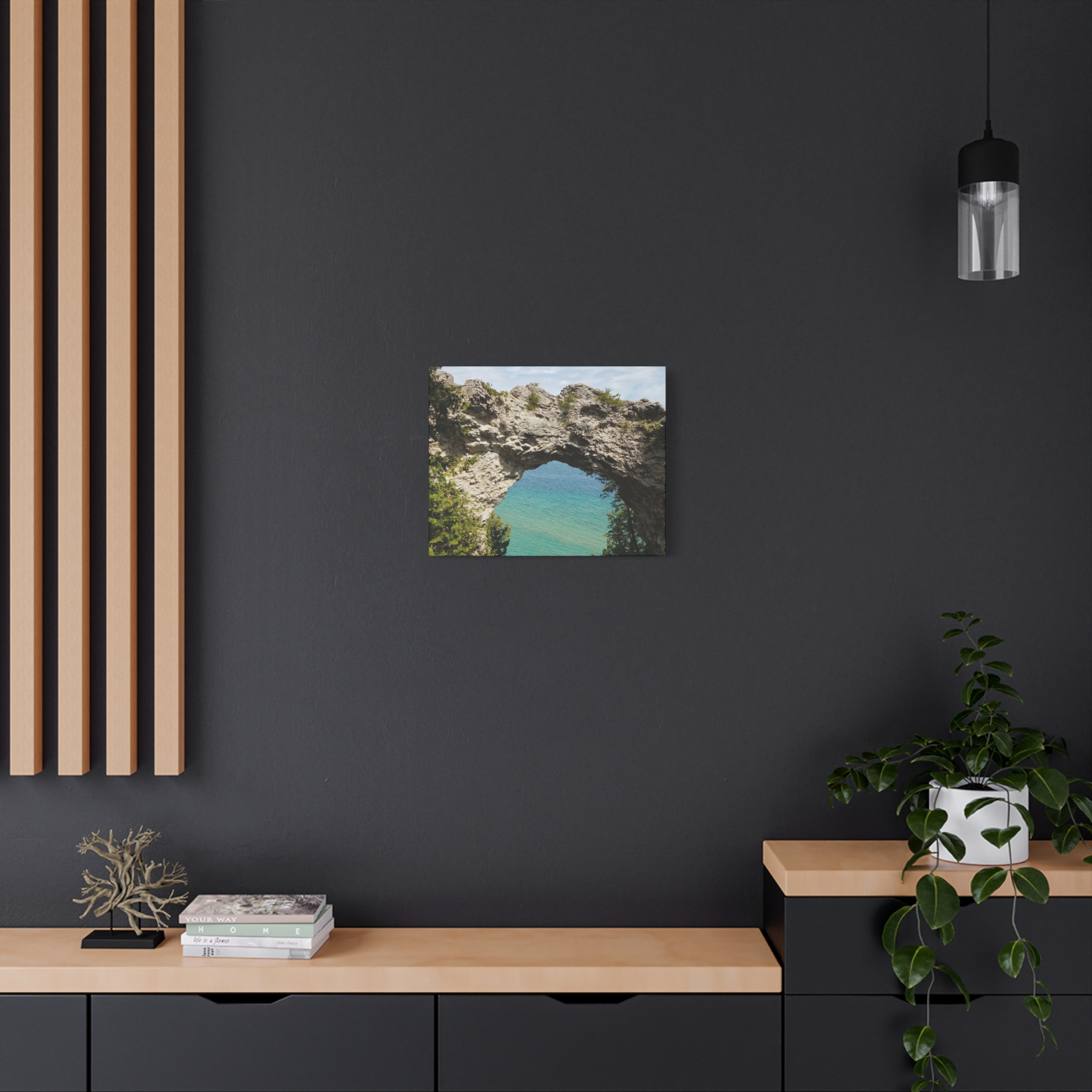 Arch Rock on Mackinac Island Wrapped Canvas Wall Art – Lake Huron Scenic Photography – Michigan Great Lakes Landmark Nature Décor – Limestone Rock Formation Print Ready to Hang - Image 12