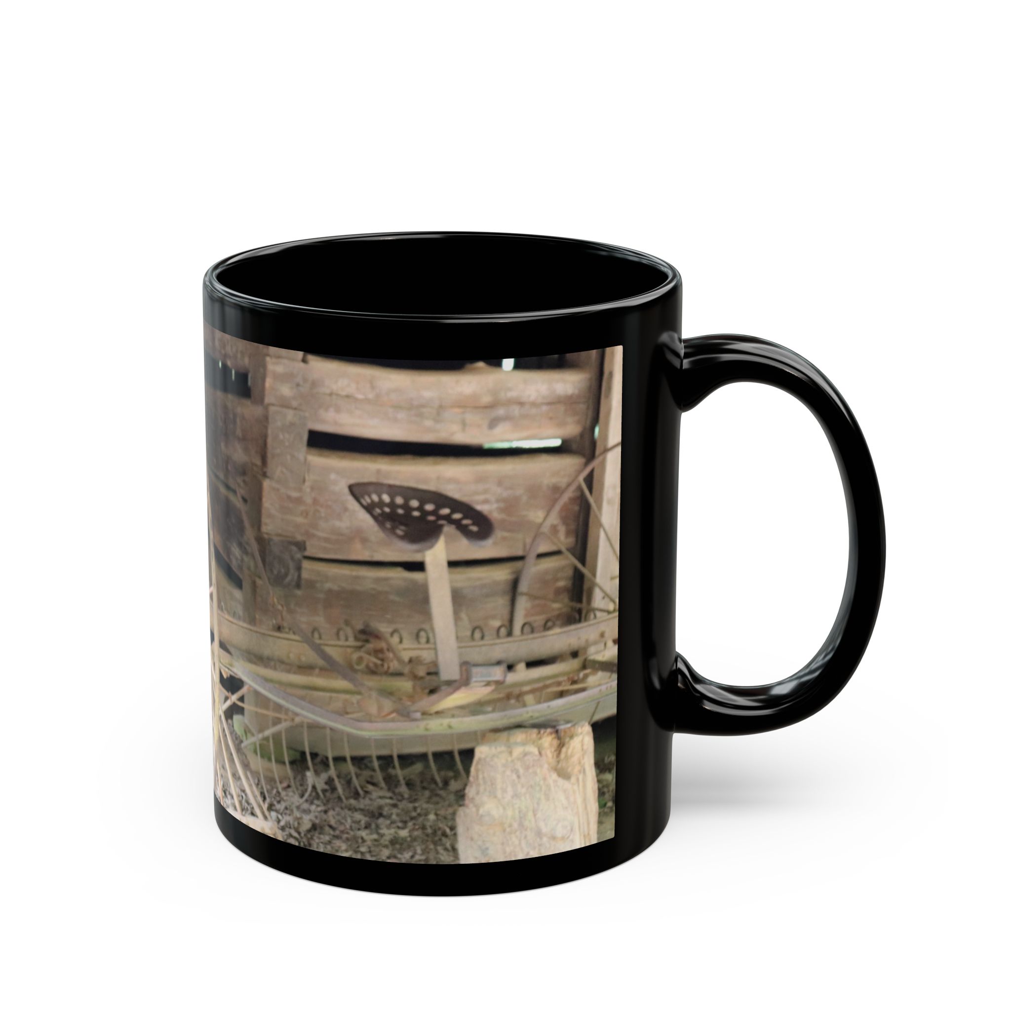 19th Century Farm Equipment Ceramic Wraparound Mug Featuring Cades Cove, Great Smoky Mountains Travel Gift, Original GentleSeas Photography - Image 3