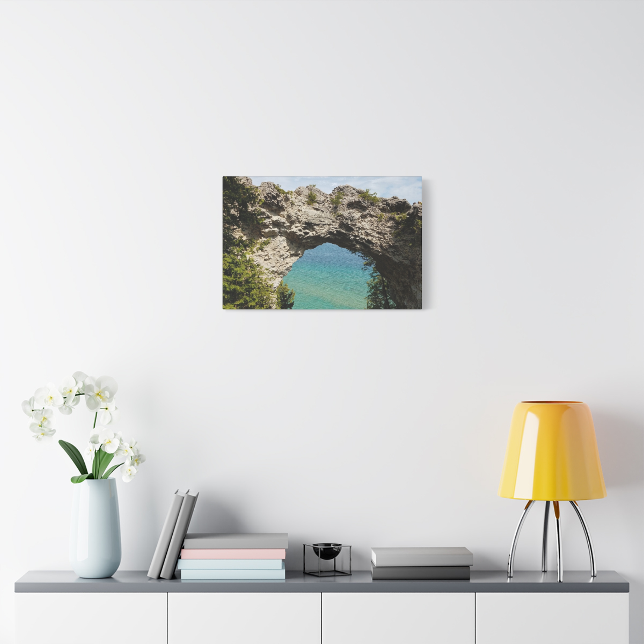 Arch Rock on Mackinac Island Wrapped Canvas Wall Art – Lake Huron Scenic Photography – Michigan Great Lakes Landmark Nature Décor – Limestone Rock Formation Print Ready to Hang - Image 15