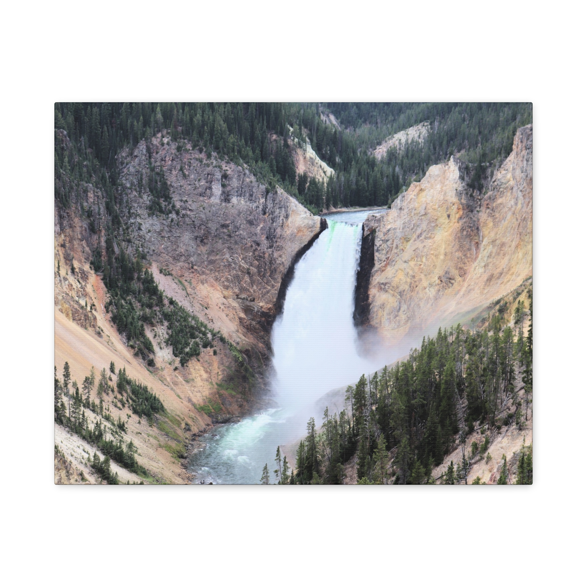 Lower Yellowstone Falls Wrapped Canvas Wall Art | Yellowstone National Park Scenic Waterfall Photography | Ready-to-Hang Nature Décor for Living Room, Office, or Cabin - Image 9