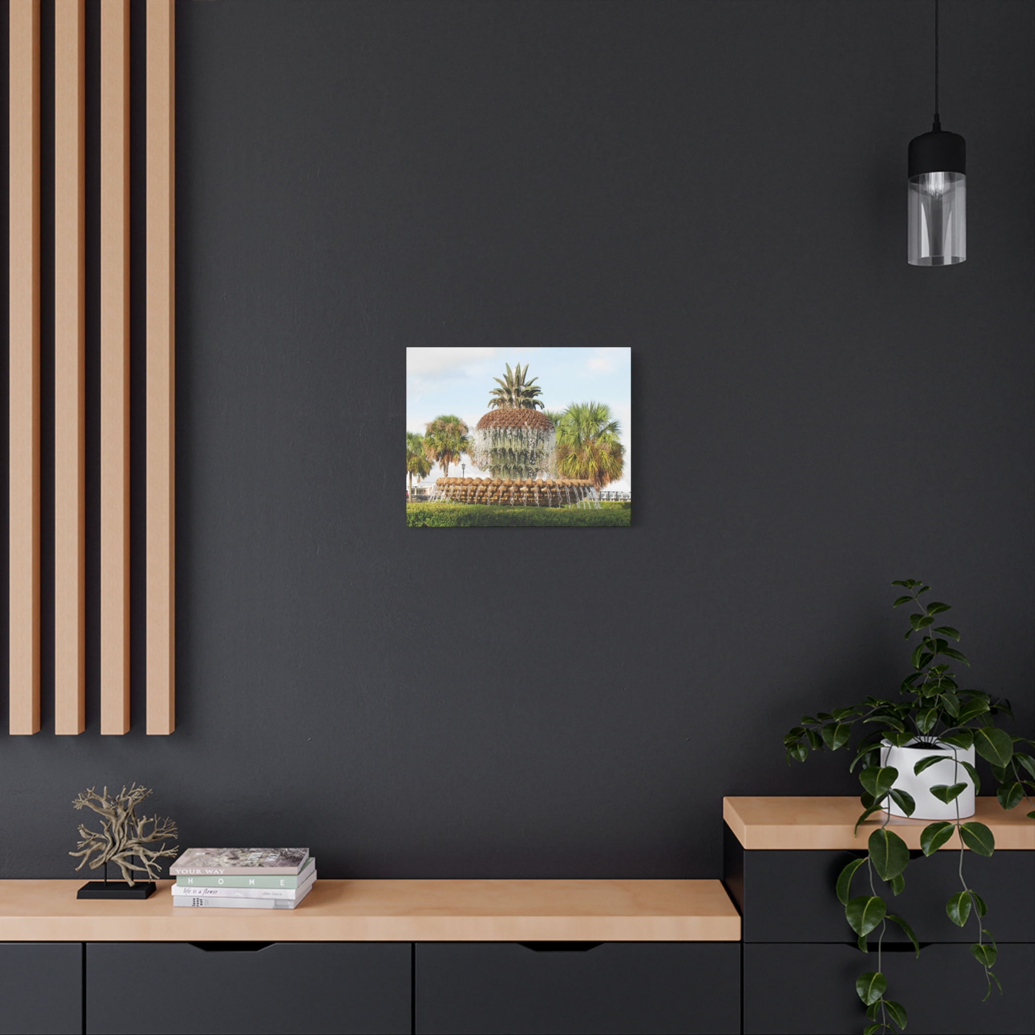 Wrapped Canvas Wall Art of Pineapple Fountain in Charleston South Carolina – Riley Waterfront Park Southern Coastal Décor Landmark Photography - Image 12