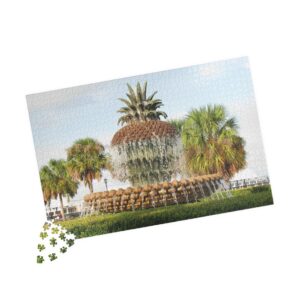 Pineapple Fountain Puzzle in Charleston, SC, Scenic Photography Puzzle, Original GentleSeas Photography