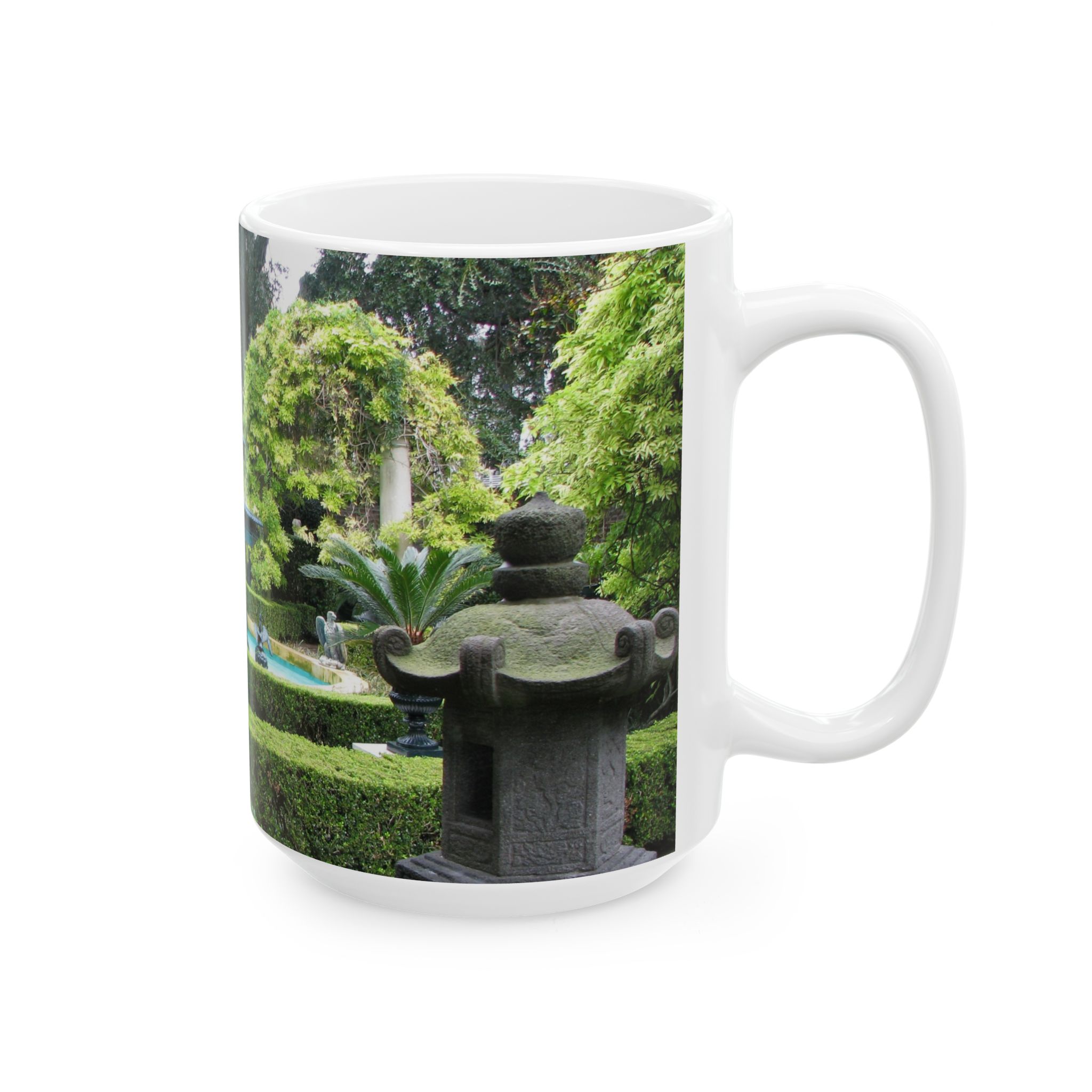 Charleston Garden with Small Fountain Ceramic Wraparound Mug Featuring Original GentleSeas Photography - Nature Inspired Drinkware for Travel and Outdoor Lovers - Image 9