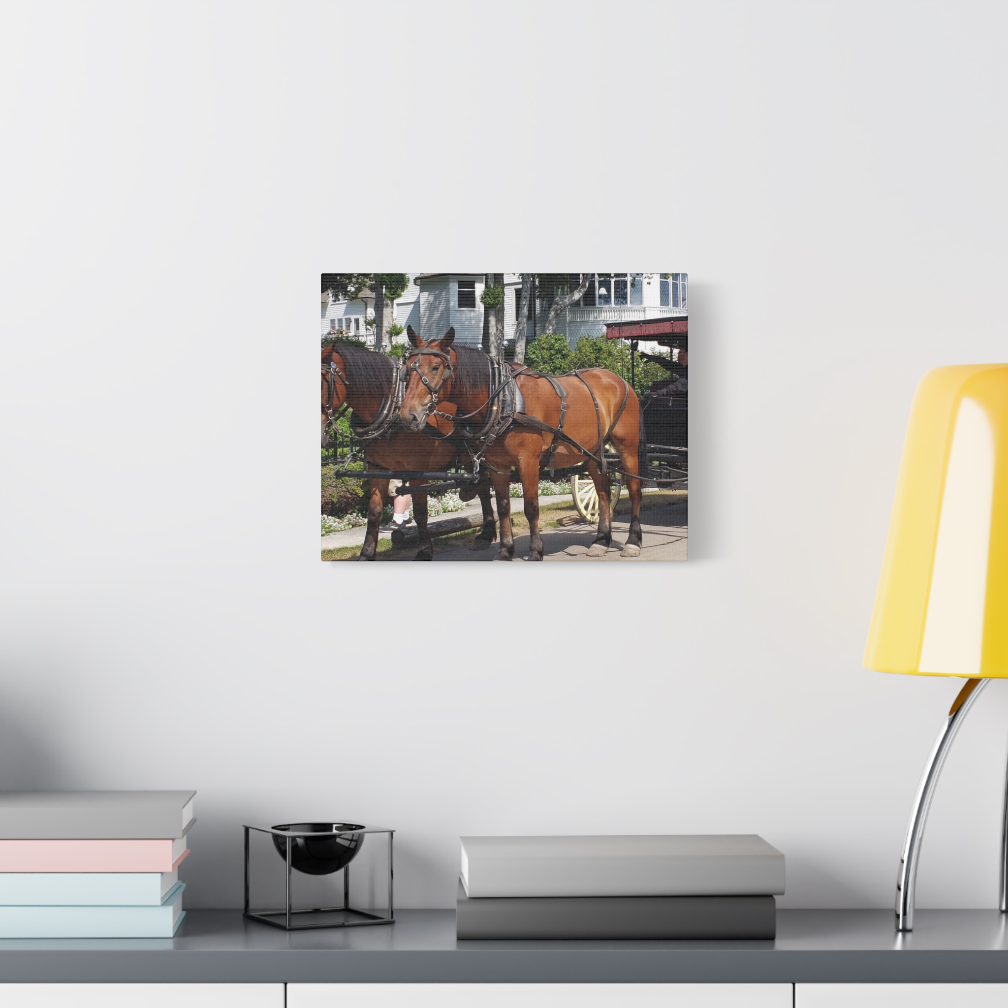 Horse and Carriage on West Bluff Mackinac Island Wrapped Canvas Wall Art – Historic Michigan Landmark Photography – Great Lakes Travel Décor – Horses, Carriage Rides, and Victorian Island Homes Print... - Image 7