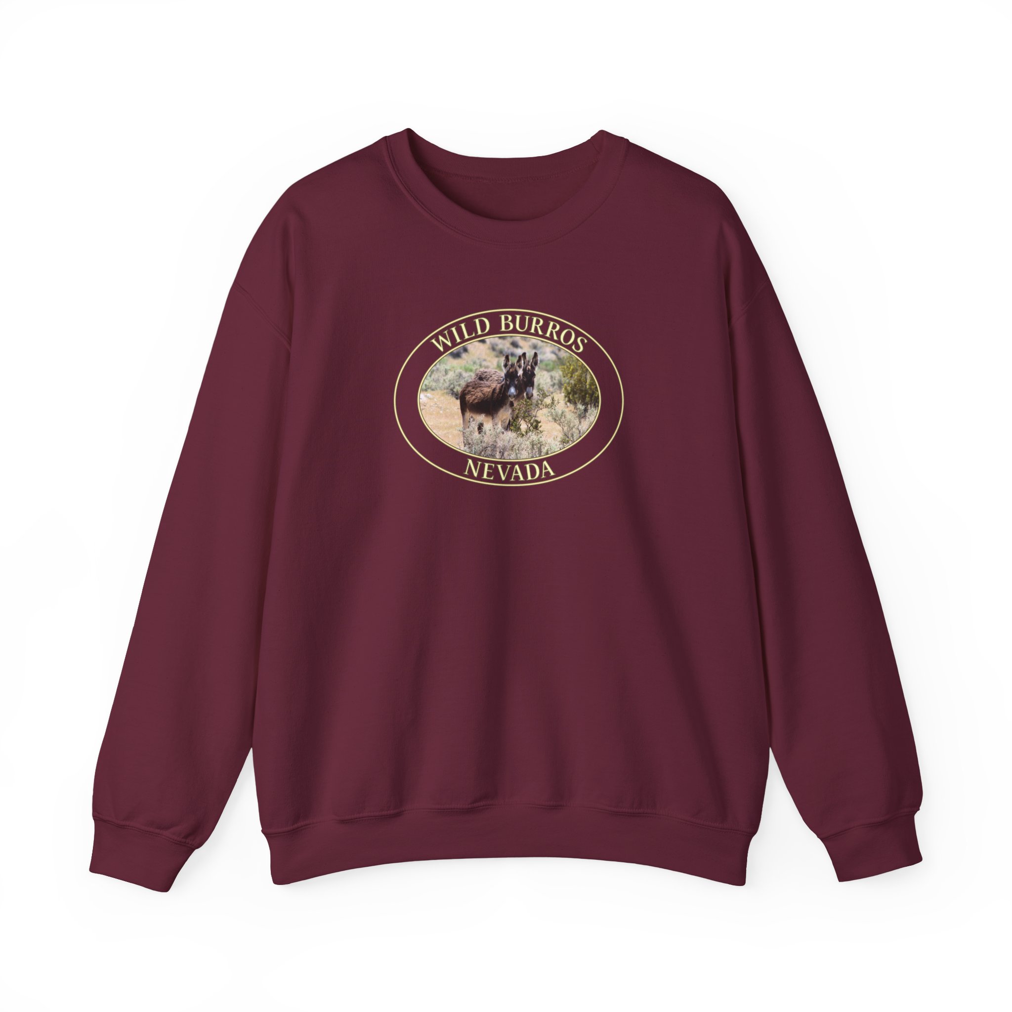GentleSeas Wild Donkey Couple Crewneck Sweatshirt Featuring Original Western Nevada Photography - Image 13