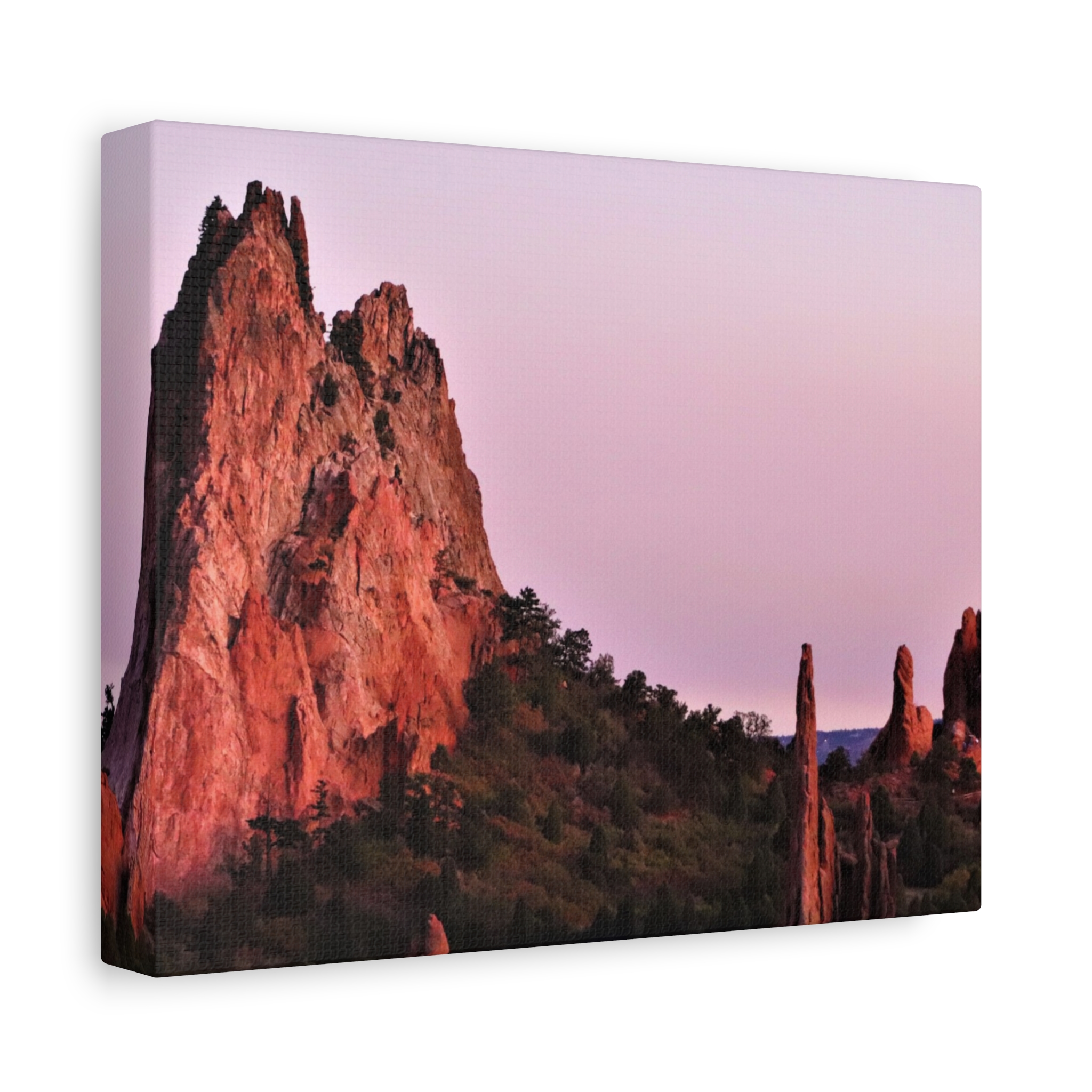 Sunset at Garden of the Gods Wrapped Canvas Wall Art – Colorado Springs Red Rock Landscape Photography – Rocky Mountains Nature Home Décor - Image 2