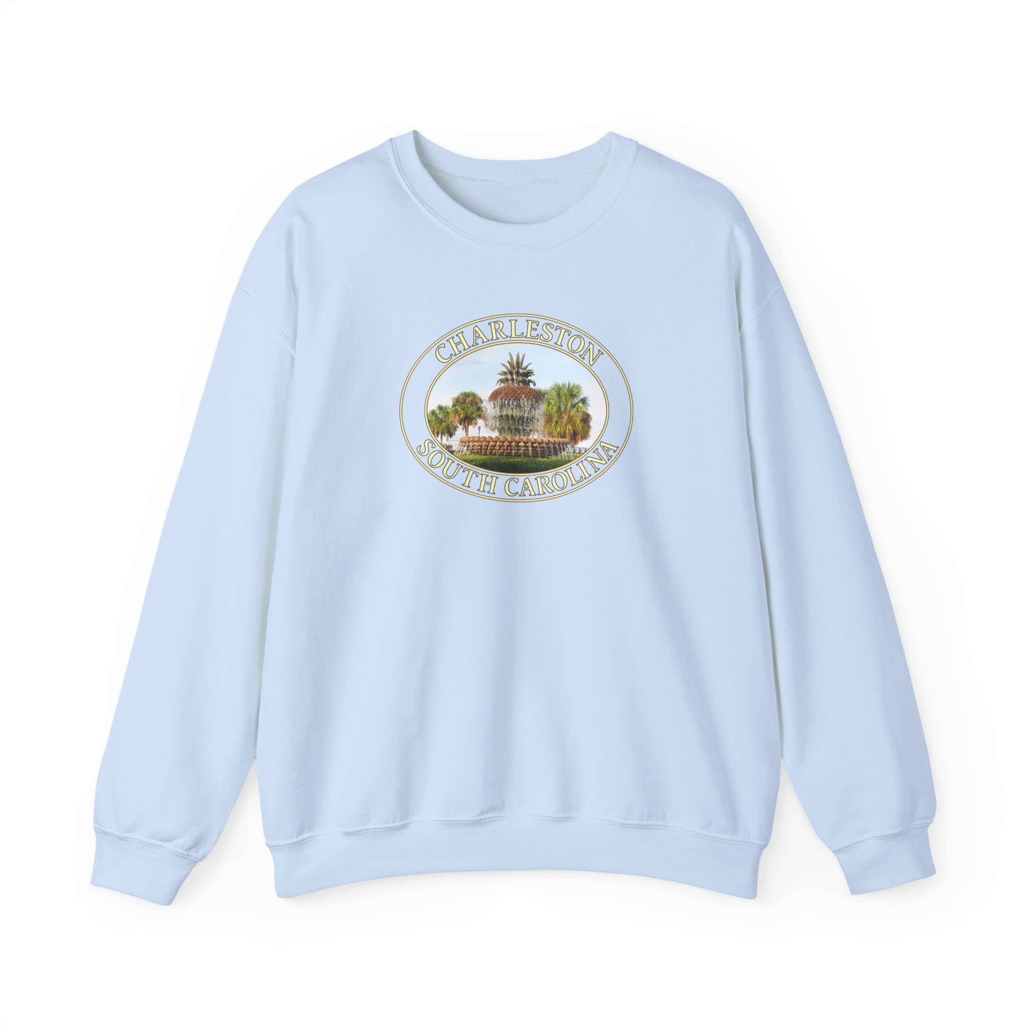 GentleSeas Pineapple Fountain Charleston SC Crewneck Sweatshirt - Cozy Travel & Nature Apparel - Image 15