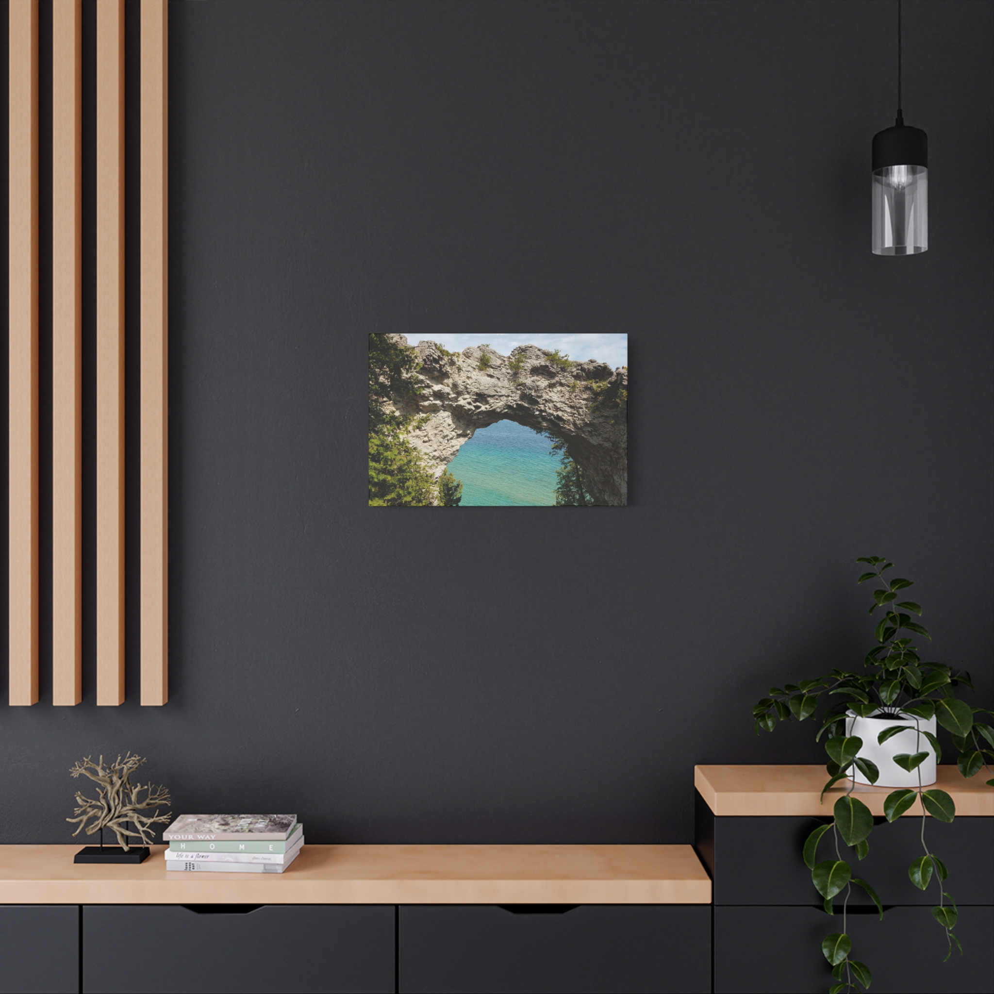 Arch Rock on Mackinac Island Wrapped Canvas Wall Art – Lake Huron Scenic Photography – Michigan Great Lakes Landmark Nature Décor – Limestone Rock Formation Print Ready to Hang - Image 16