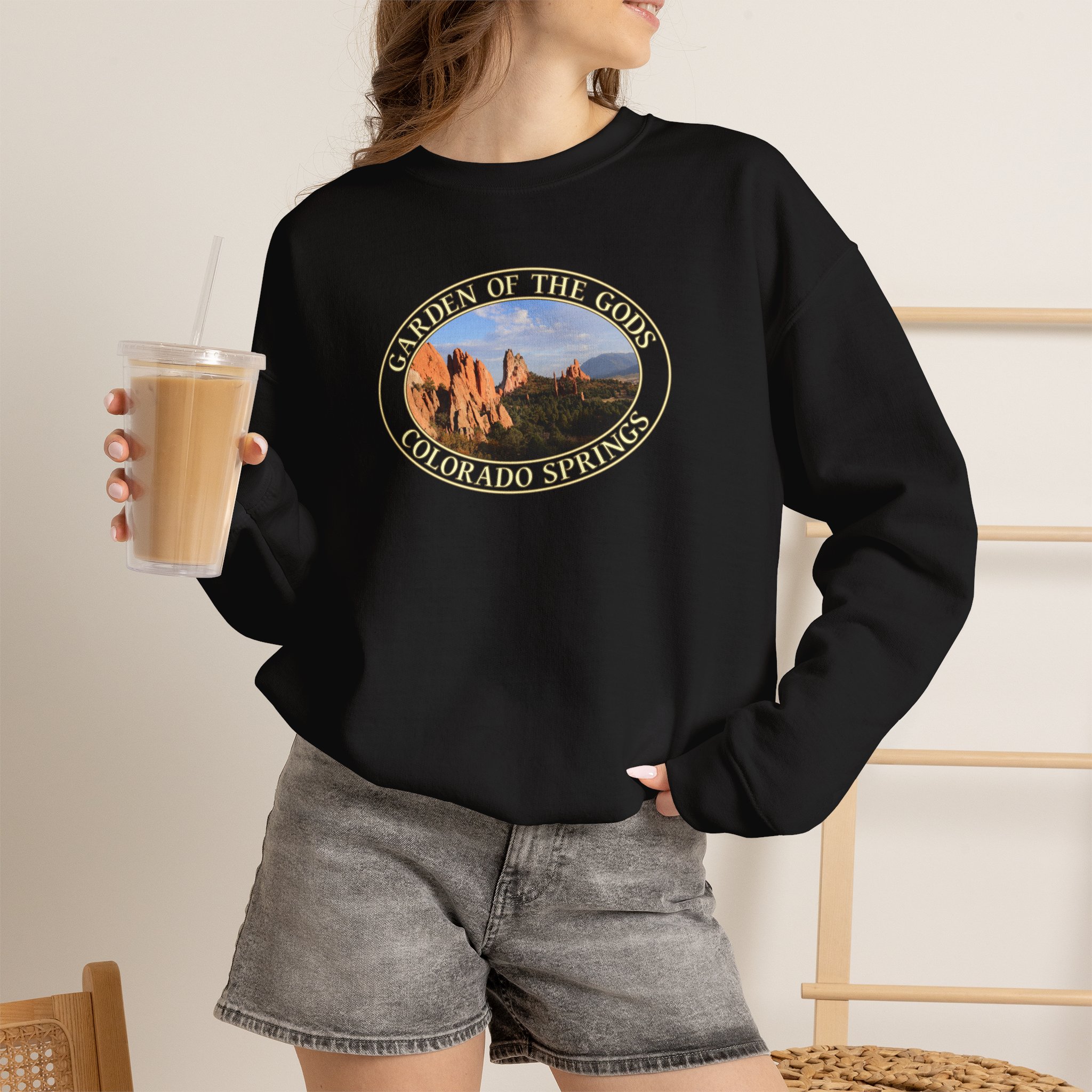 GentleSeas Unique Rock Formations Crewneck Sweatshirt - Garden of the Gods Colorado Springs Scenic Photography - Image 8