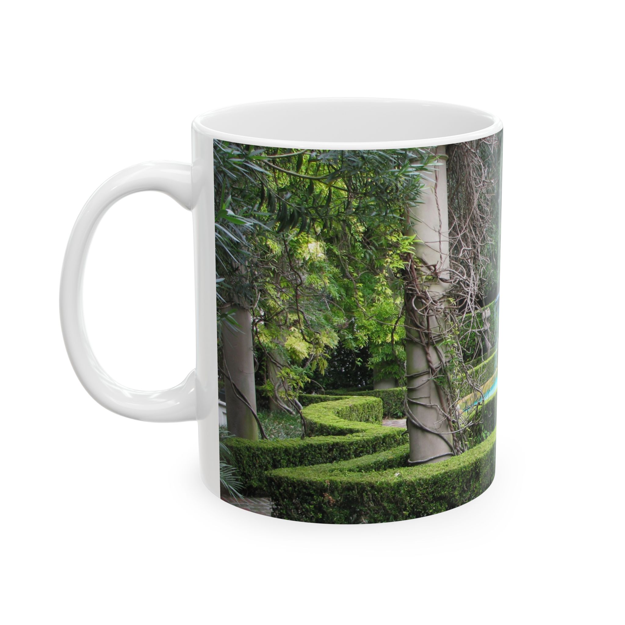 Charleston Garden with Small Fountain Ceramic Wraparound Mug Featuring Original GentleSeas Photography - Nature Inspired Drinkware for Travel and Outdoor Lovers - Image 4