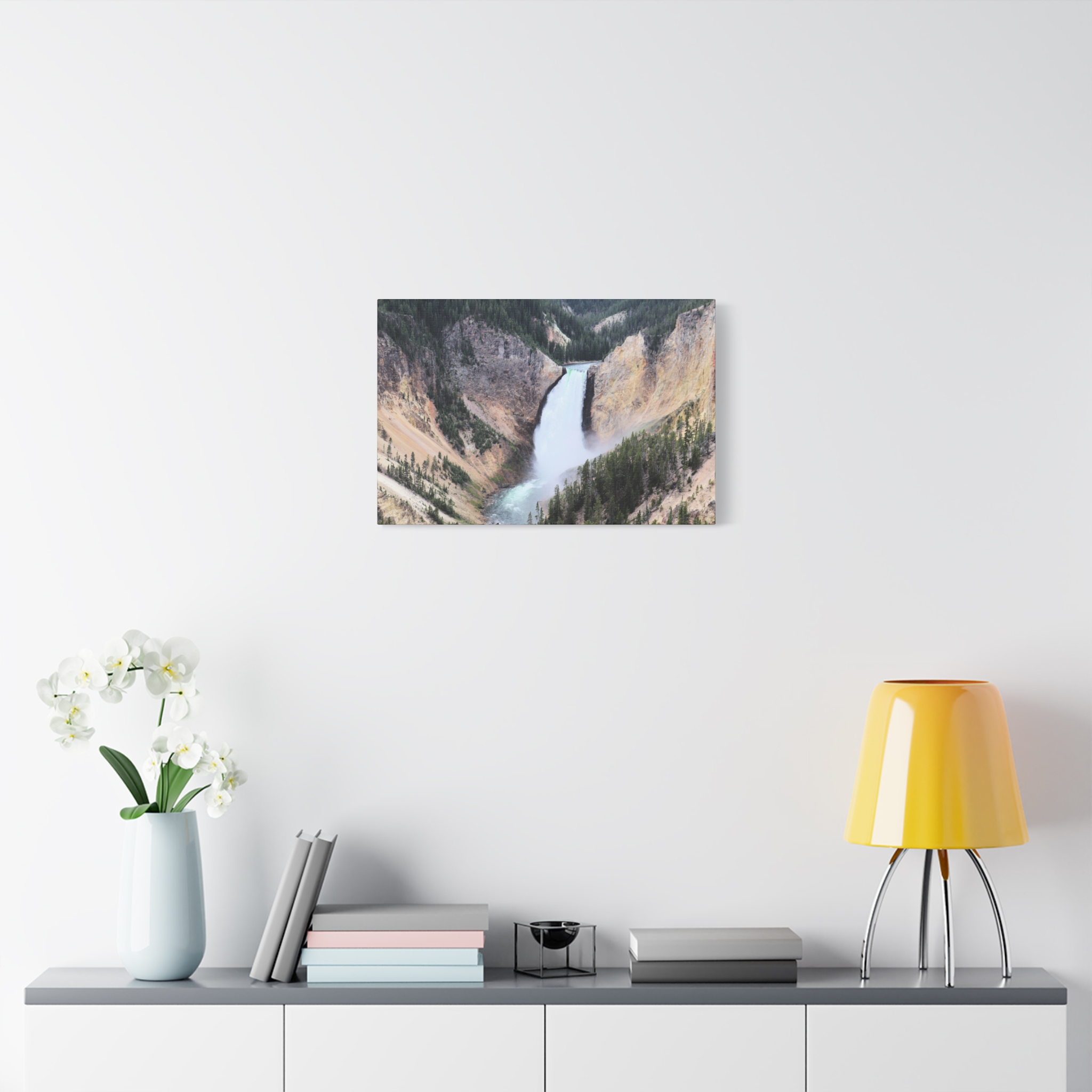 Lower Yellowstone Falls Wrapped Canvas Wall Art | Yellowstone National Park Scenic Waterfall Photography | Ready-to-Hang Nature Décor for Living Room, Office, or Cabin - Image 15