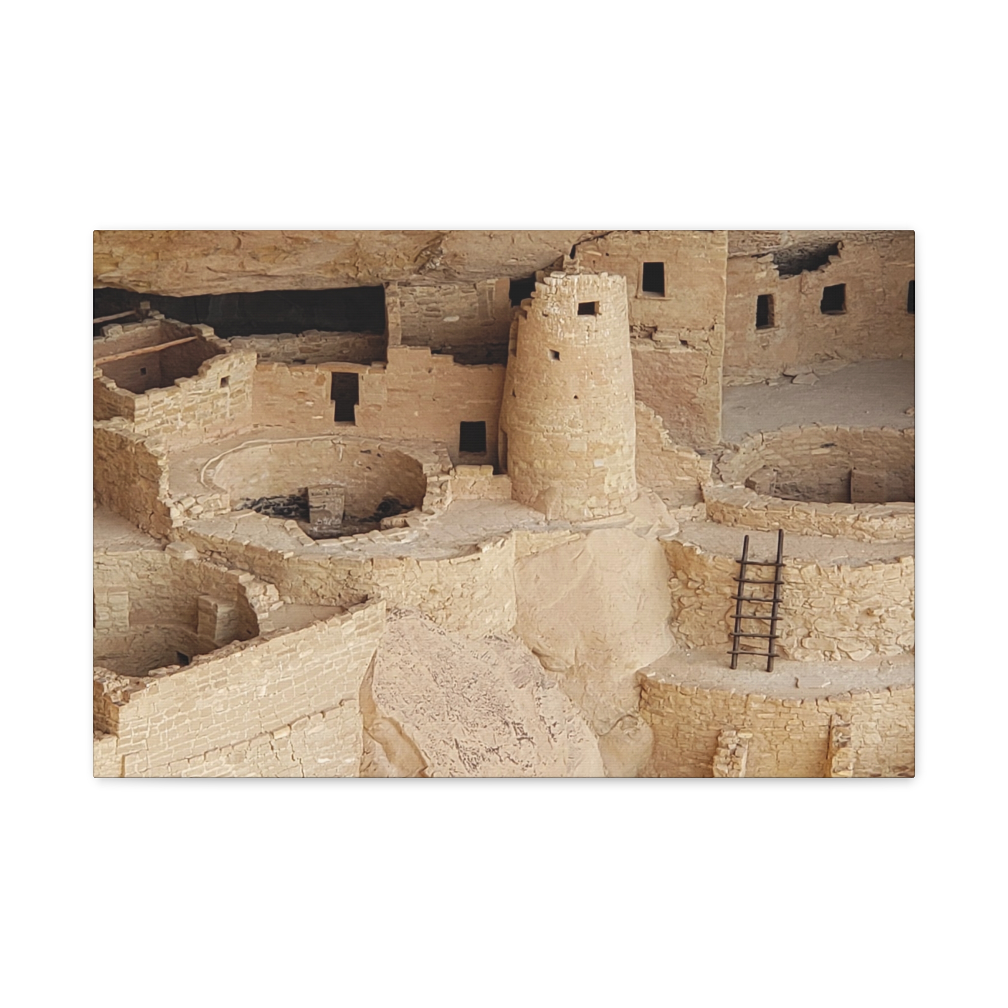 Cliff Palace Close-Up Wrapped Canvas Wall Art – Mesa Verde National Park Ancestral Puebloan Ruins Photography – Southwest History & Archaeology Home Décor - Image 13