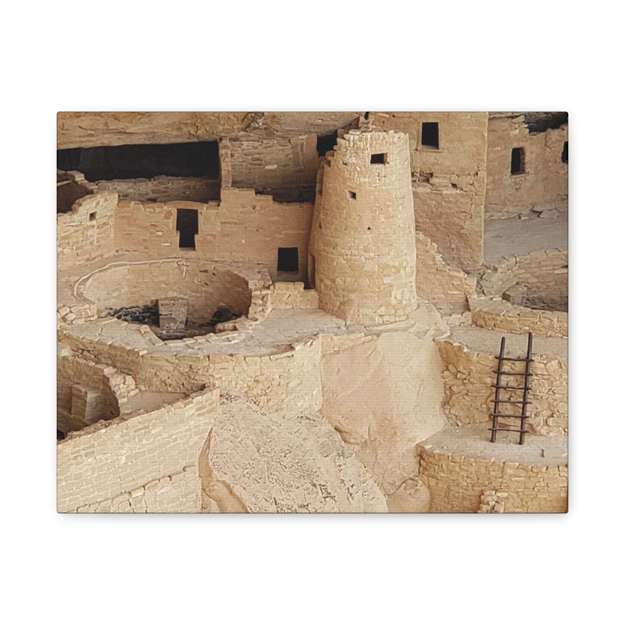 Cliff Palace Close-Up Wrapped Canvas Wall Art – Mesa Verde National Park Ancestral Puebloan Ruins Photography – Southwest History & Archaeology Home Décor - Image 5