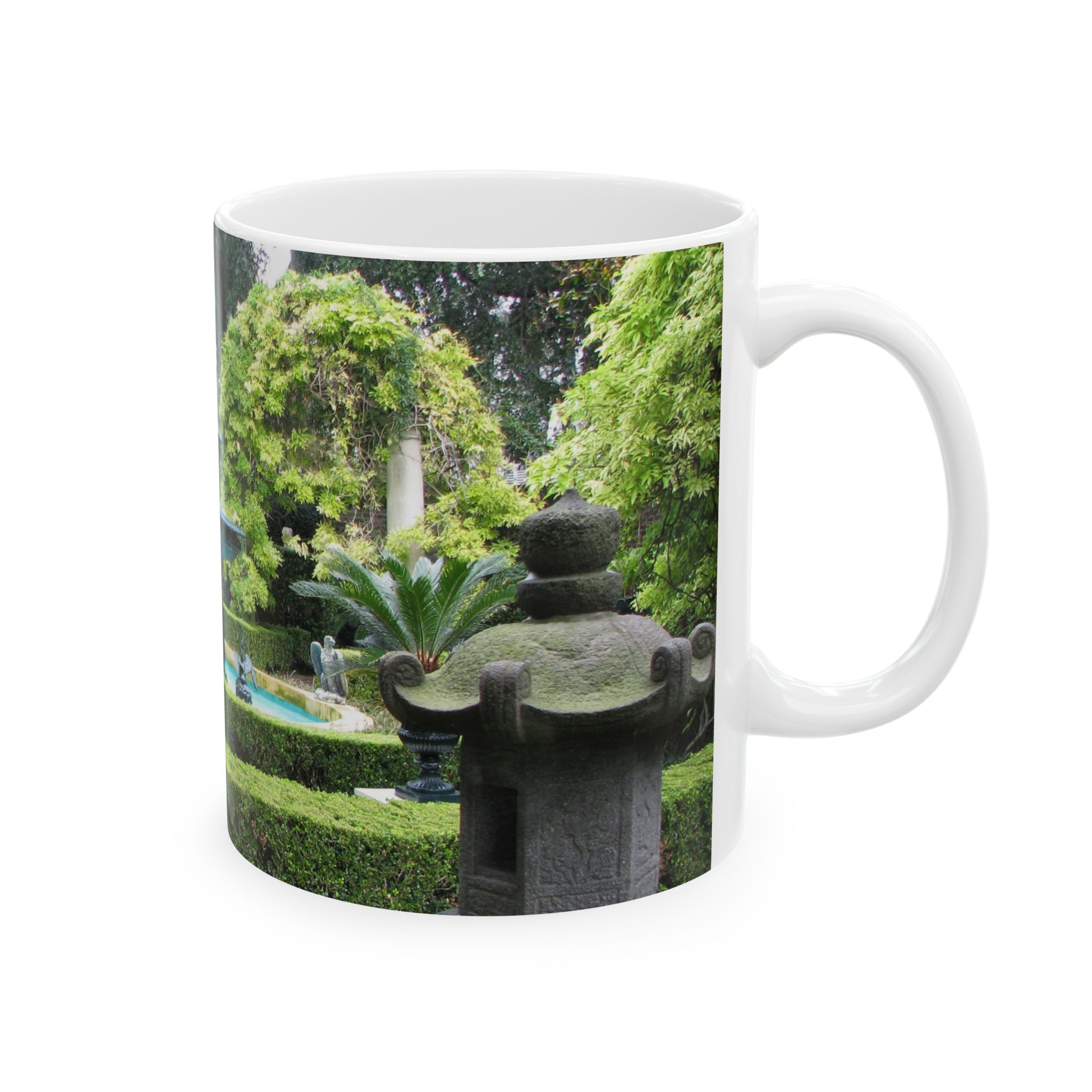 Charleston Garden with Small Fountain Ceramic Wraparound Mug Featuring Original GentleSeas Photography - Nature Inspired Drinkware for Travel and Outdoor Lovers - Image 5