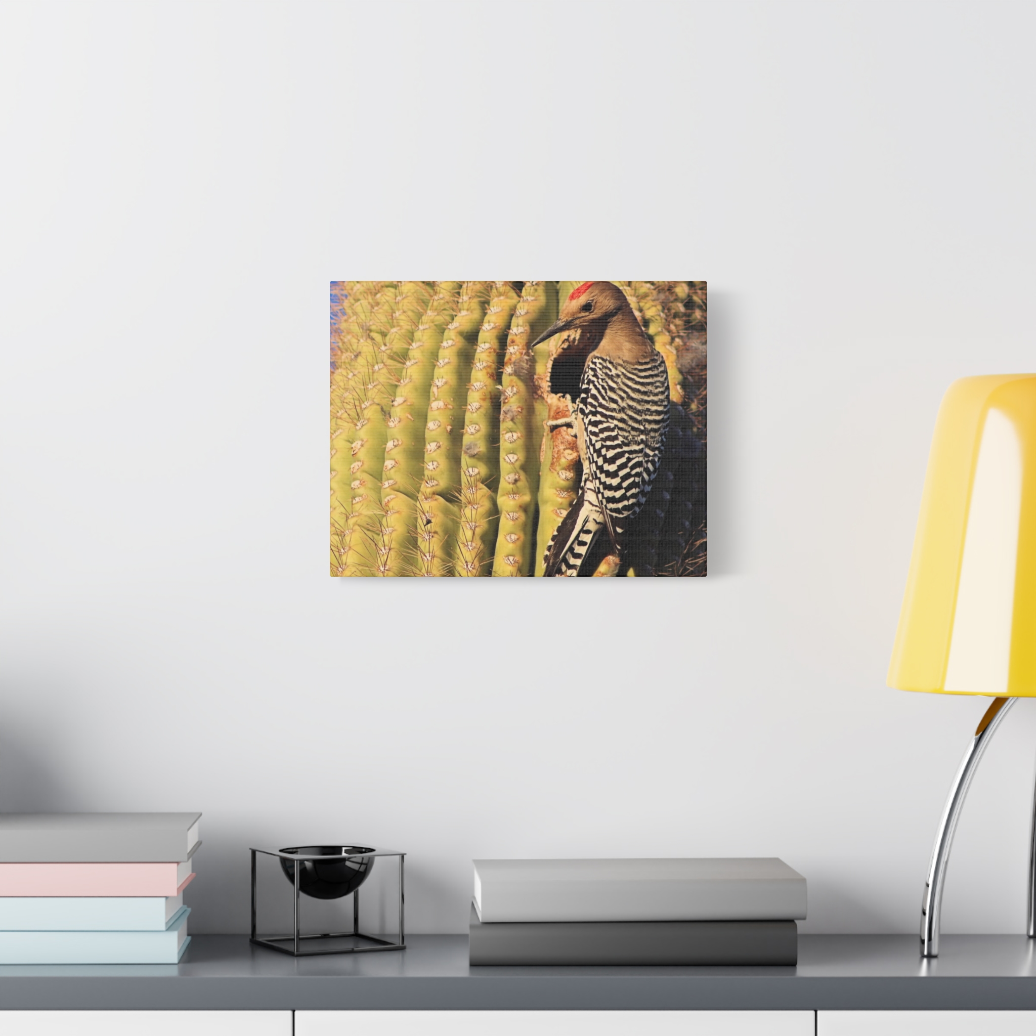 Gila Woodpecker on Saguaro Cactus – Wrapped Canvas Wall Art | Kofa National Wildlife Refuge Print | Arizona Bird and Desert Home Decor - Image 7