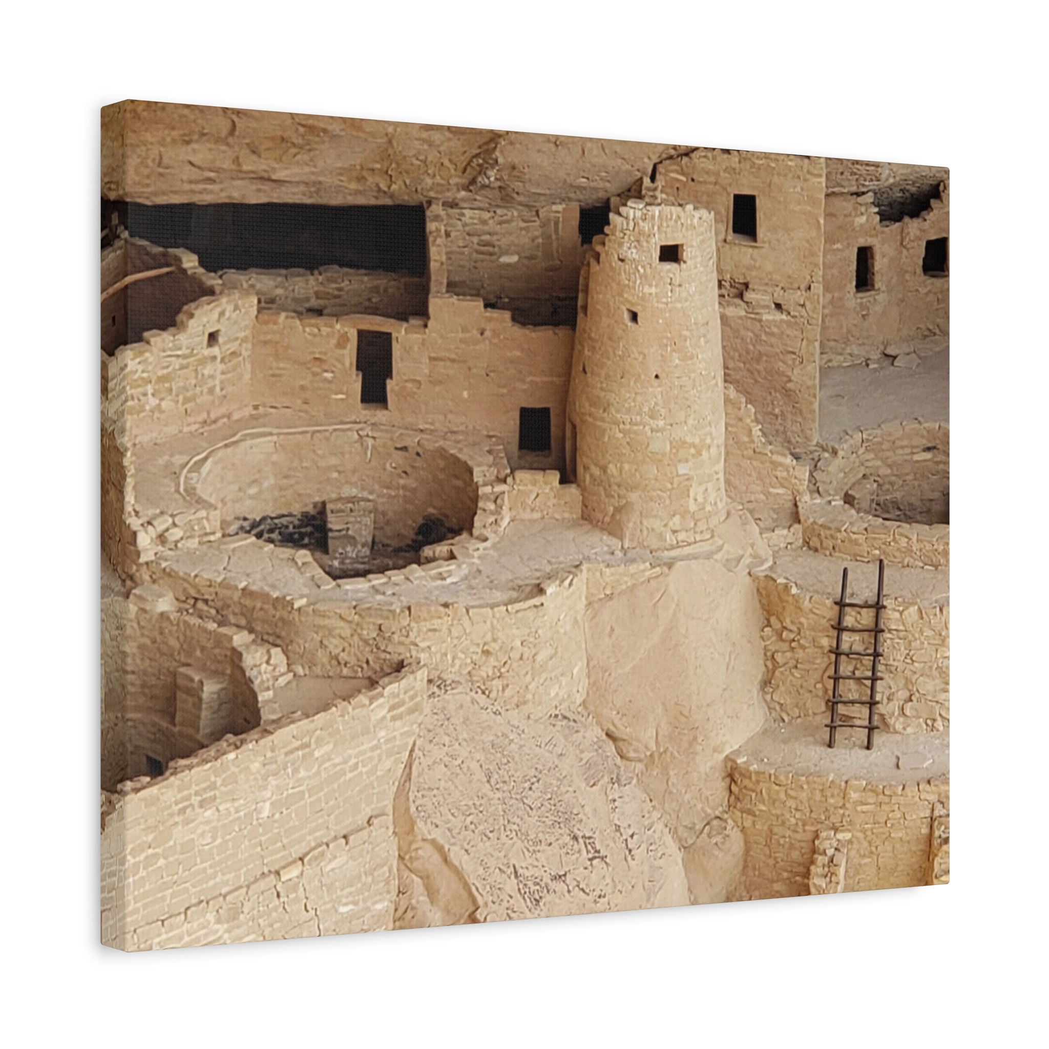 Cliff Palace Close-Up Wrapped Canvas Wall Art – Mesa Verde National Park Ancestral Puebloan Ruins Photography – Southwest History & Archaeology Home Décor - Image 10