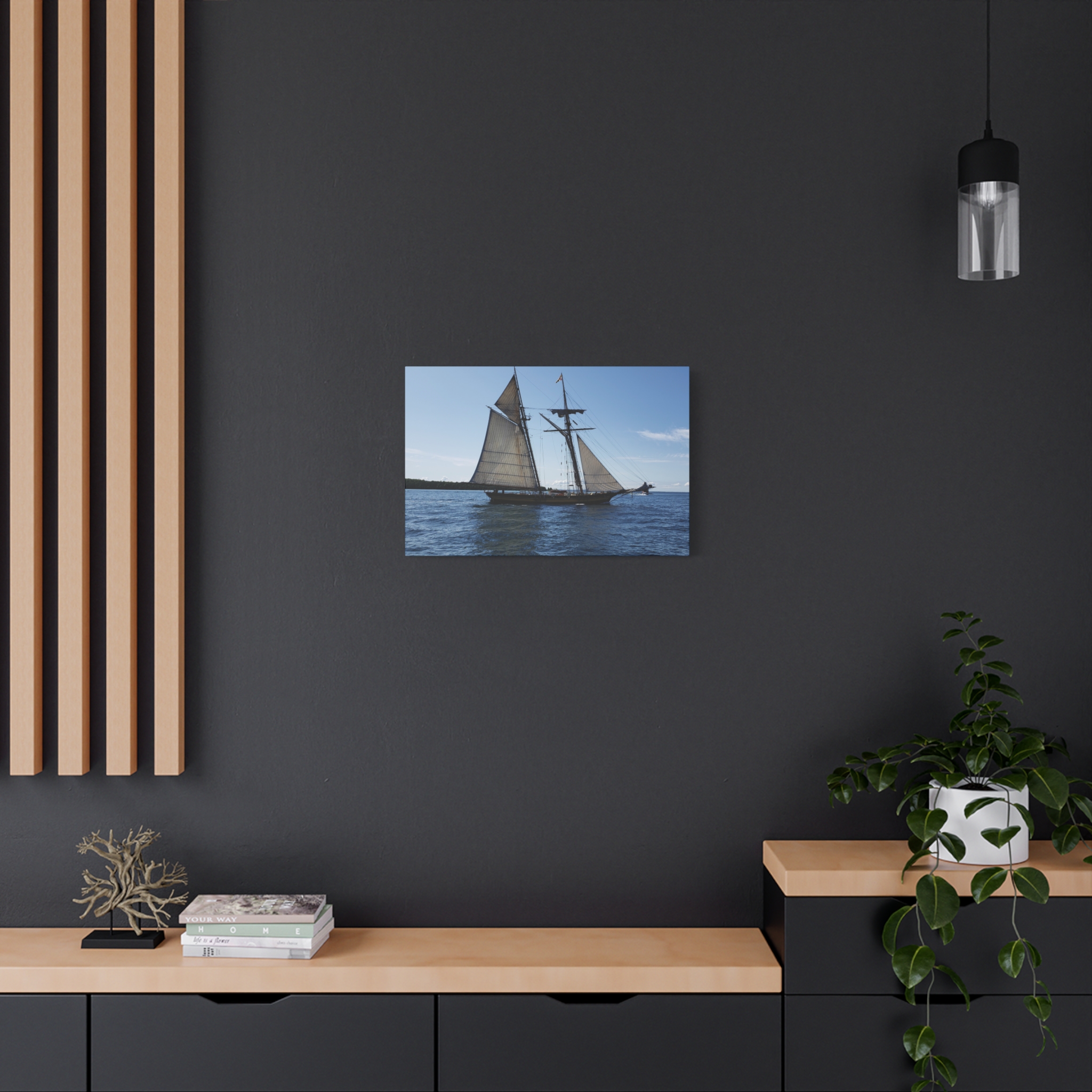 Schooner on Lake Huron near Mackinac Island Wrapped Canvas Wall Art – Great Lakes Nautical Photography – Michigan Sailing Ship Print Ready to Hang - Image 16