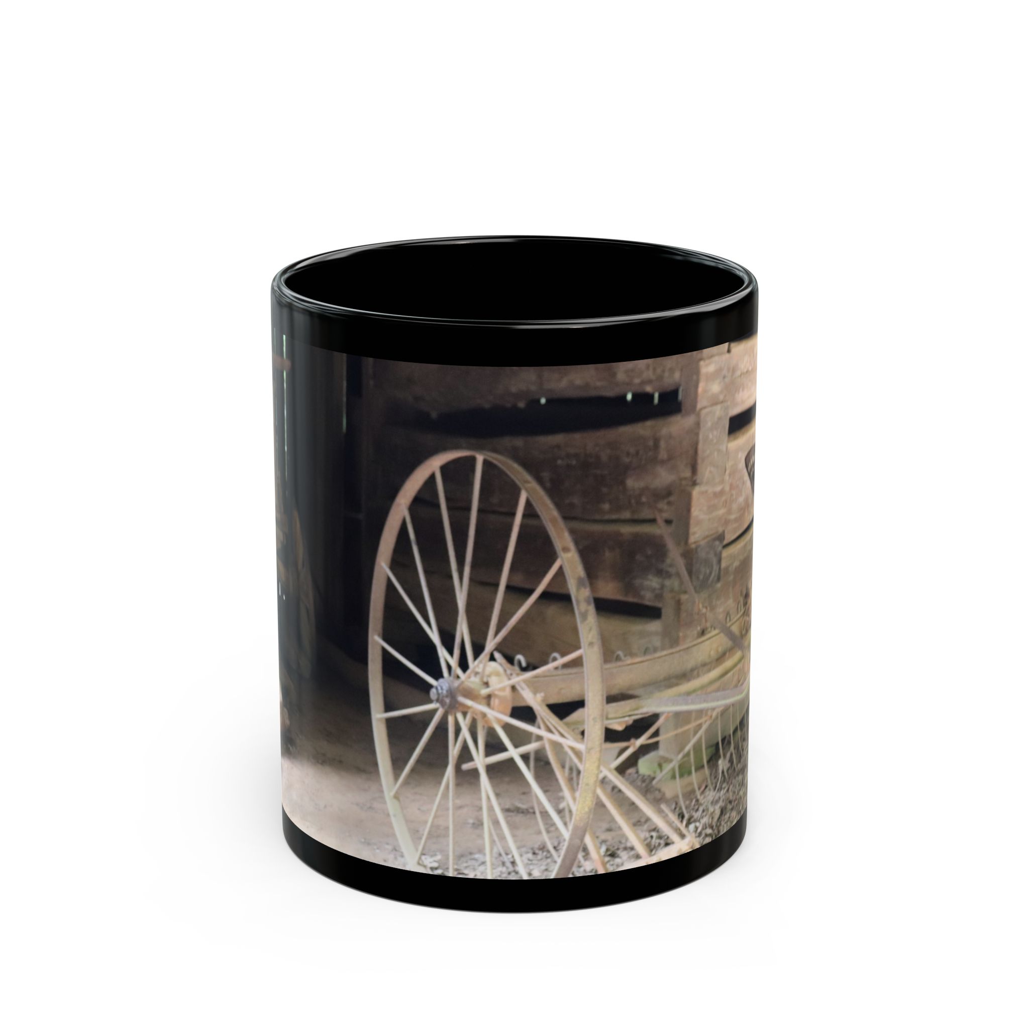 19th Century Farm Equipment Ceramic Wraparound Mug Featuring Cades Cove, Great Smoky Mountains Travel Gift, Original GentleSeas Photography - Image 2