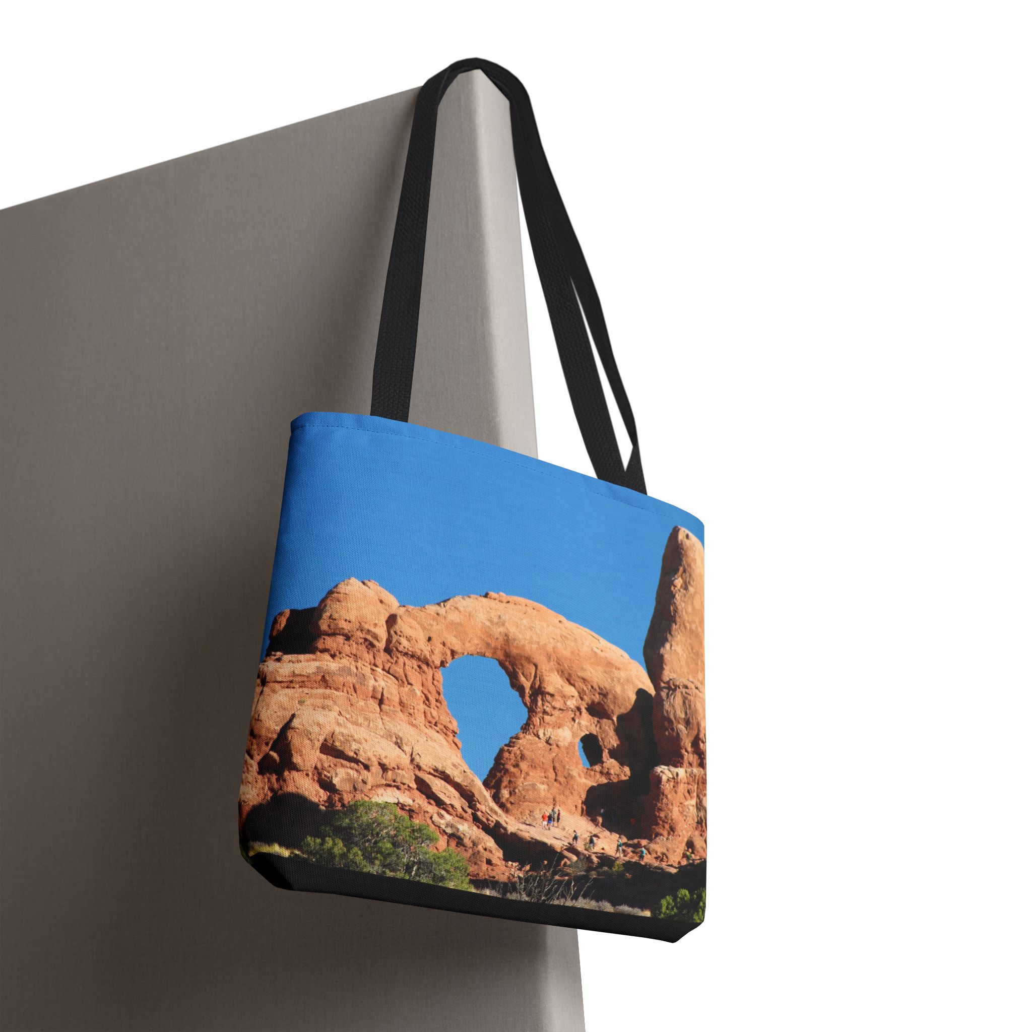 Closeup of Turret Arch at Arches National Park, Premium All-Over Print Tote Bag for Nature Lovers, Original GentleSeas Photography - Image 3