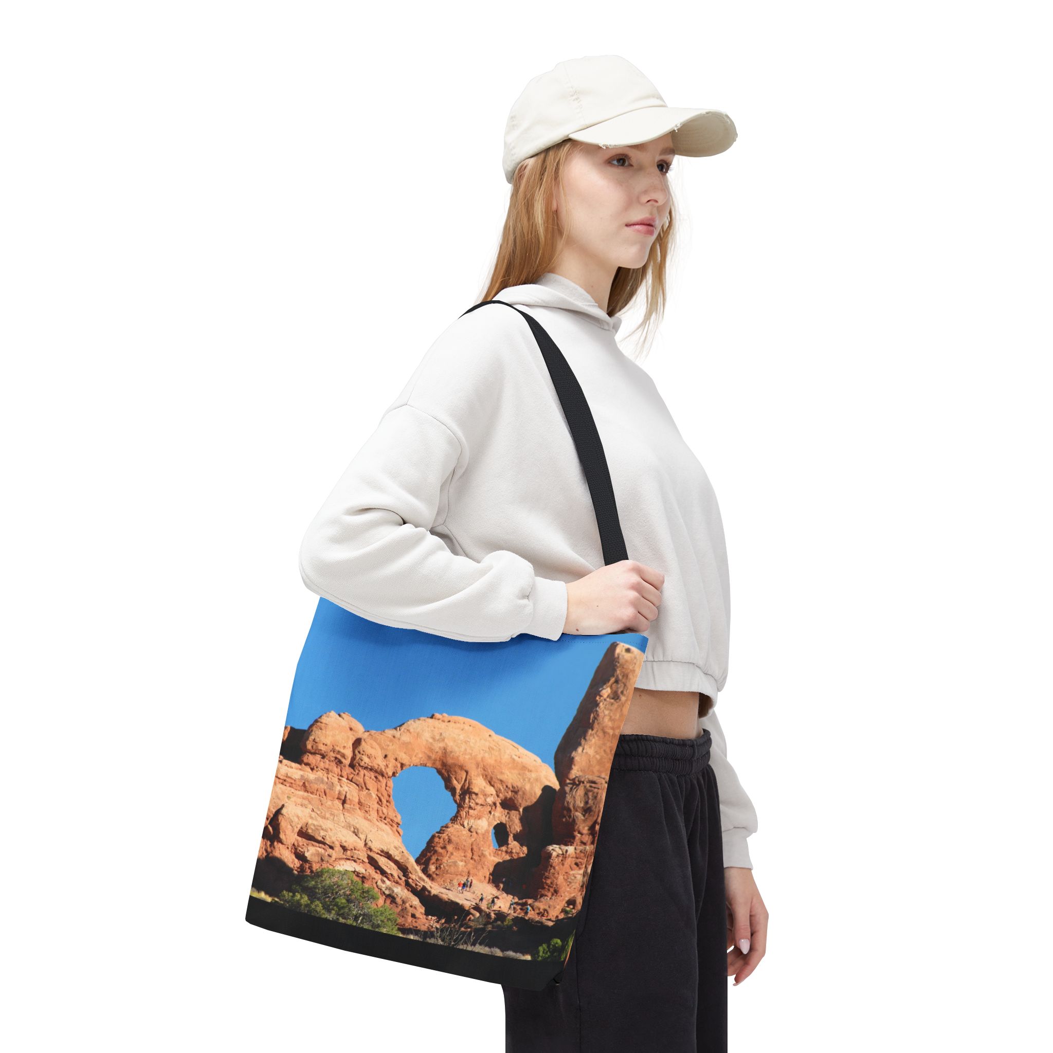 Closeup of Turret Arch at Arches National Park, Premium All-Over Print Tote Bag for Nature Lovers, Original GentleSeas Photography - Image 8