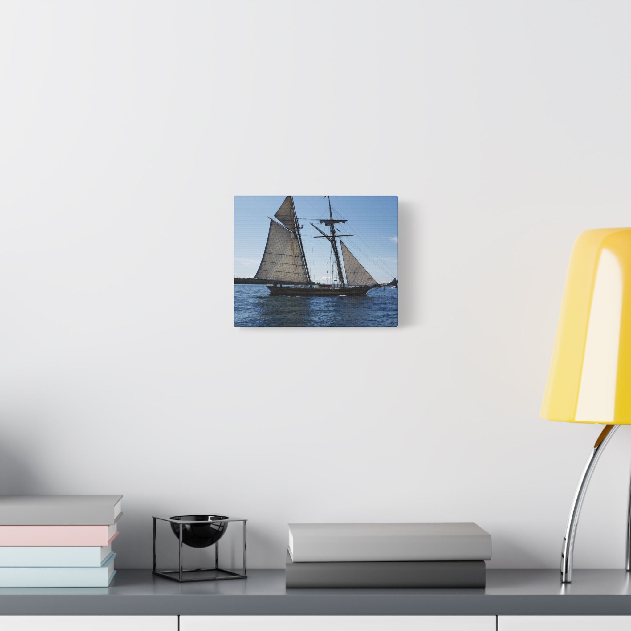 Schooner on Lake Huron near Mackinac Island Wrapped Canvas Wall Art – Great Lakes Nautical Photography – Michigan Sailing Ship Print Ready to Hang - Image 3
