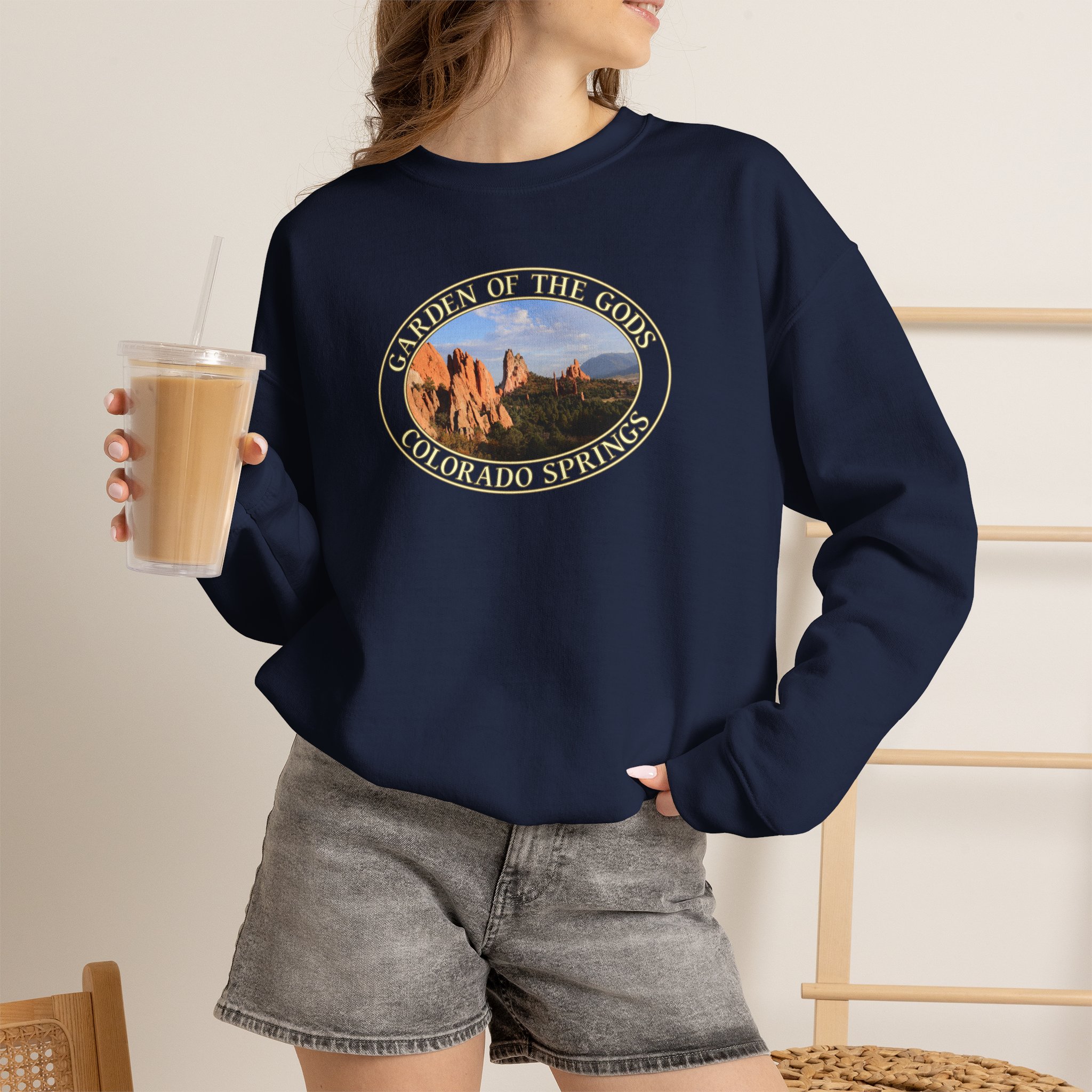 GentleSeas Unique Rock Formations Crewneck Sweatshirt - Garden of the Gods Colorado Springs Scenic Photography - Image 18