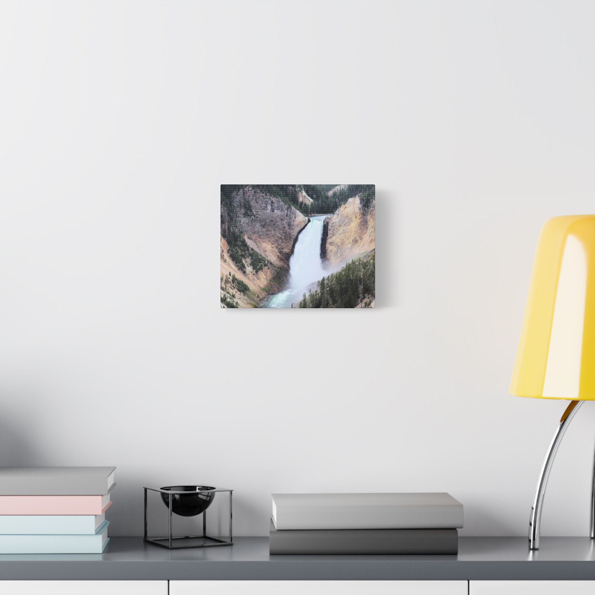 Lower Yellowstone Falls Wrapped Canvas Wall Art | Yellowstone National Park Scenic Waterfall Photography | Ready-to-Hang Nature Décor for Living Room, Office, or Cabin - Image 3